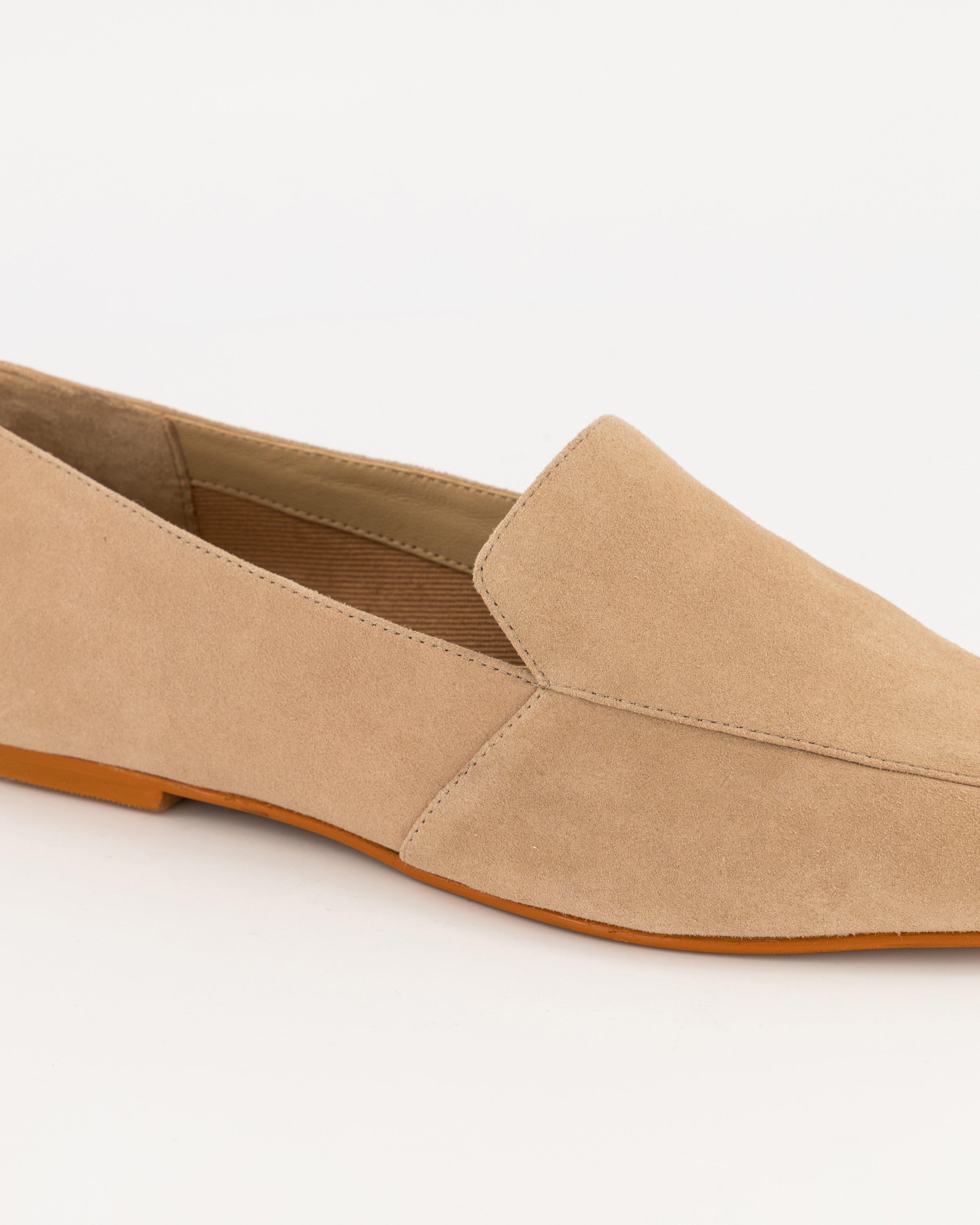 Vicky Suede Loafer -  bone