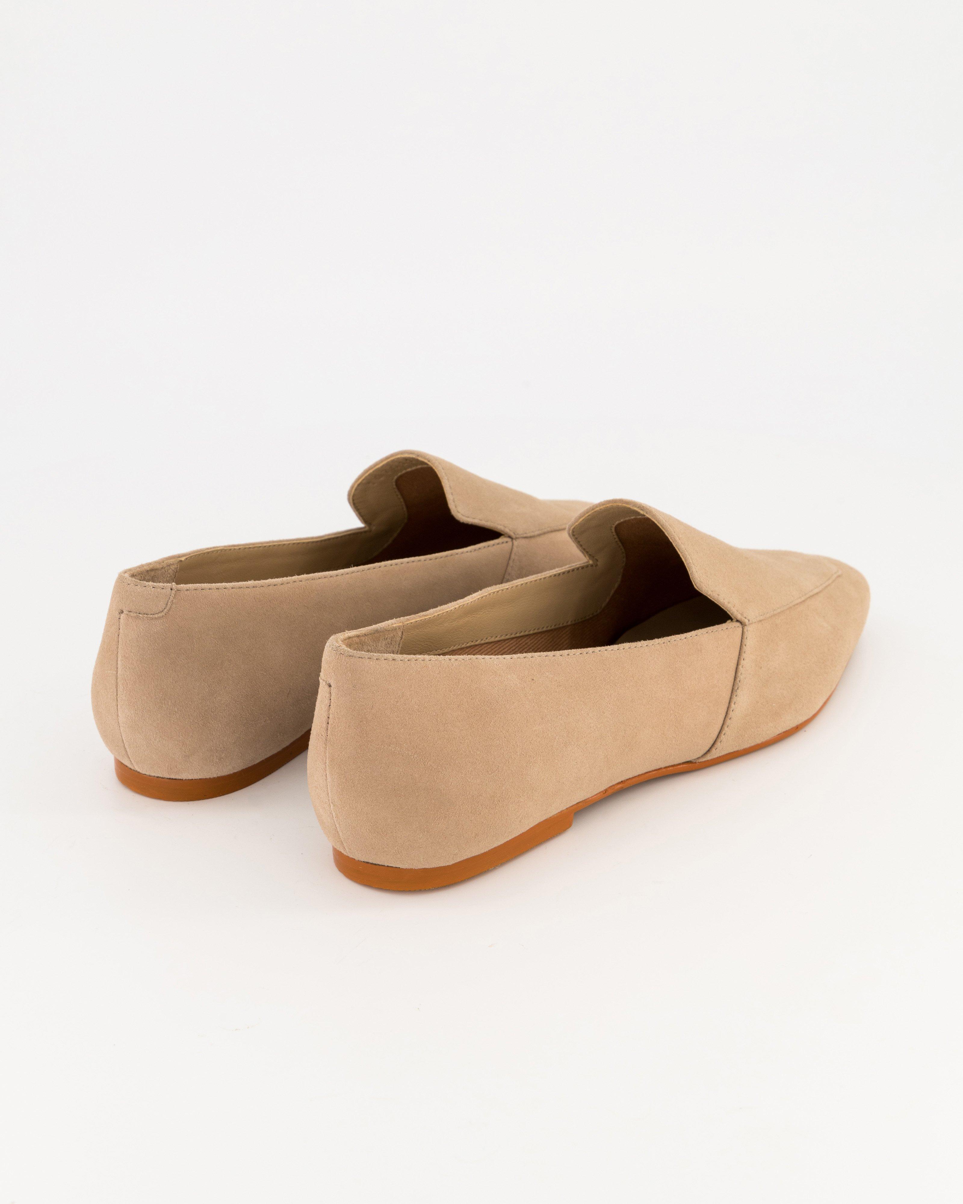 Vicky Suede Loafer -  bone