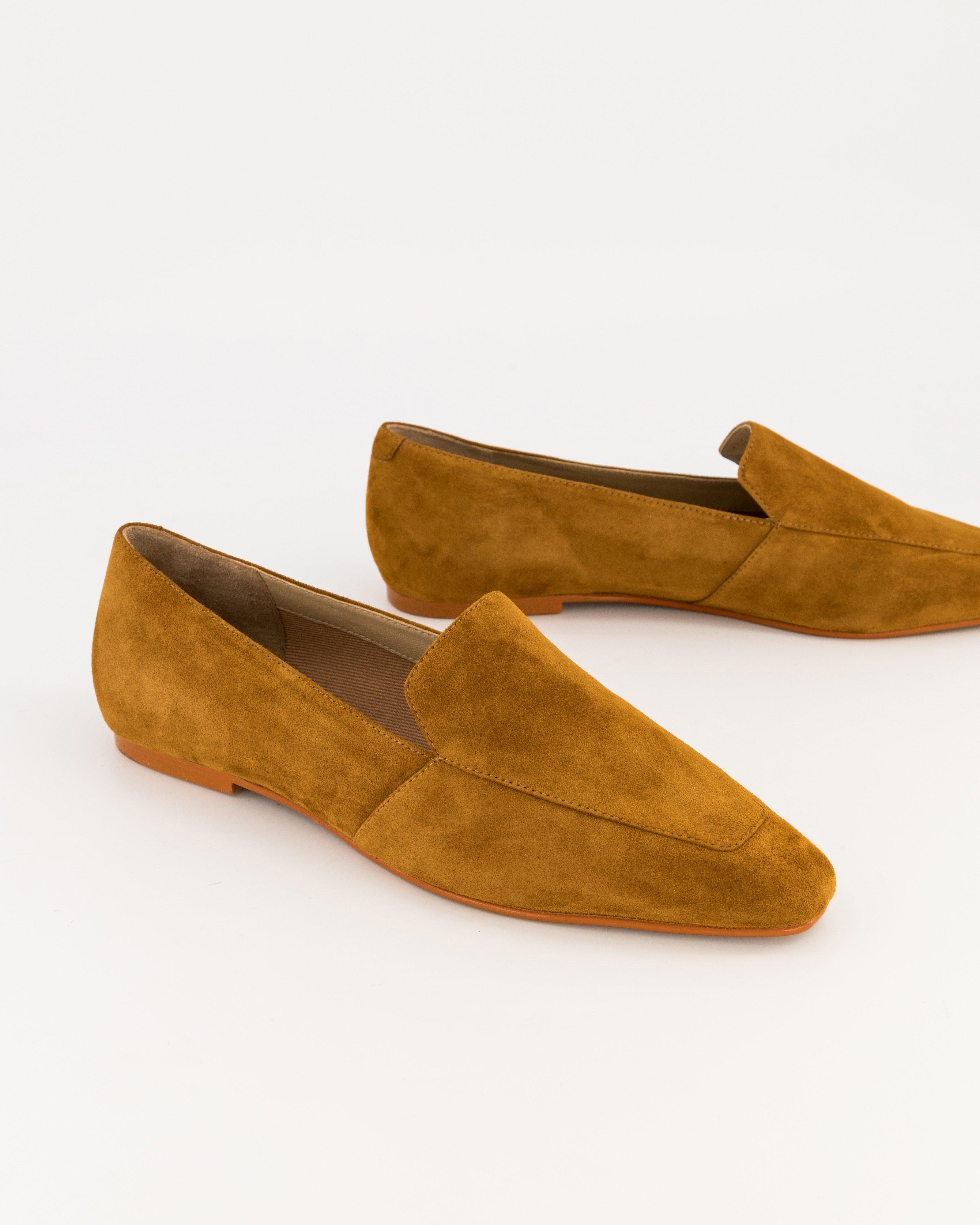 Vicky Suede Loafer -  tan