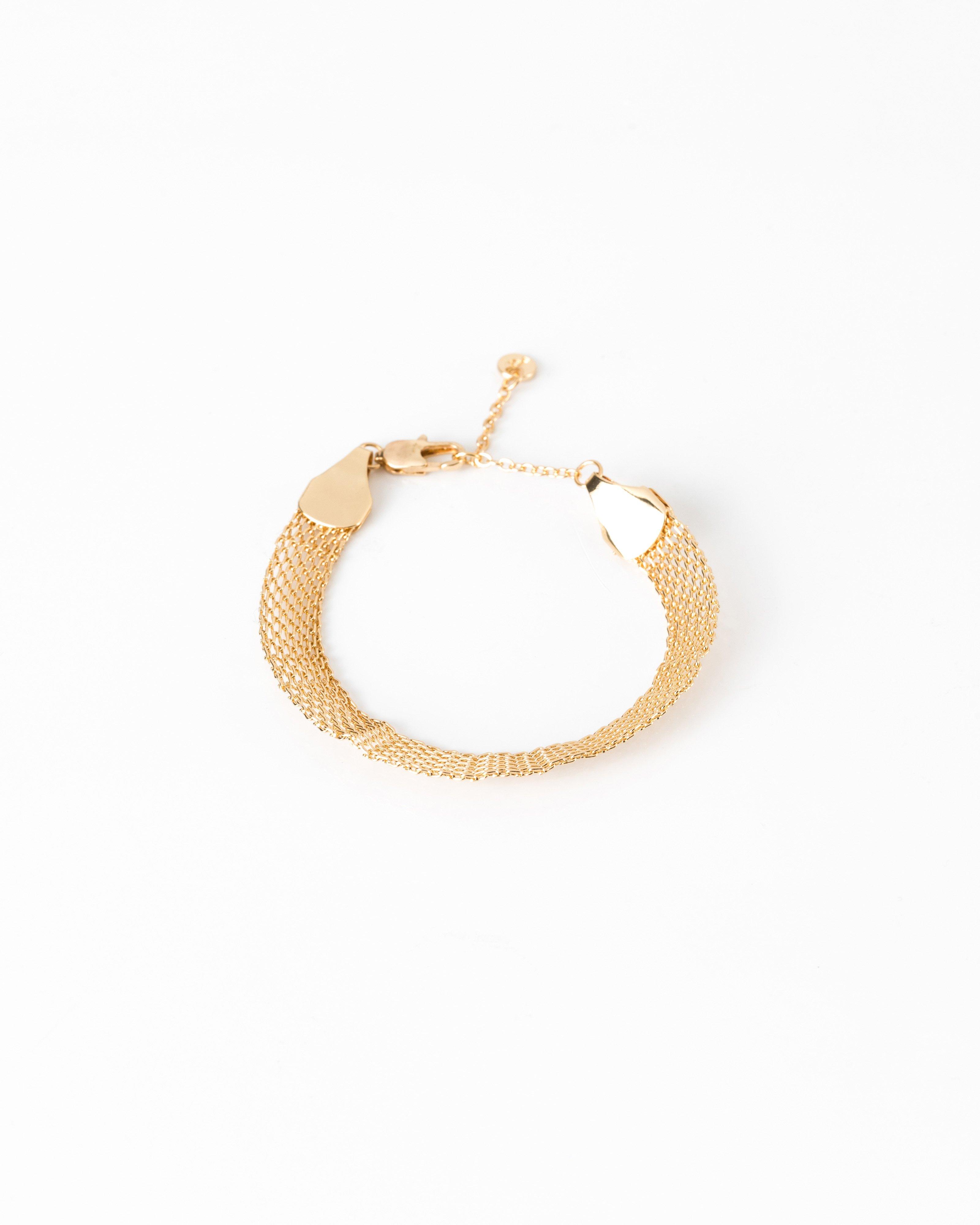 Mesh Chain Bracelet -  gold