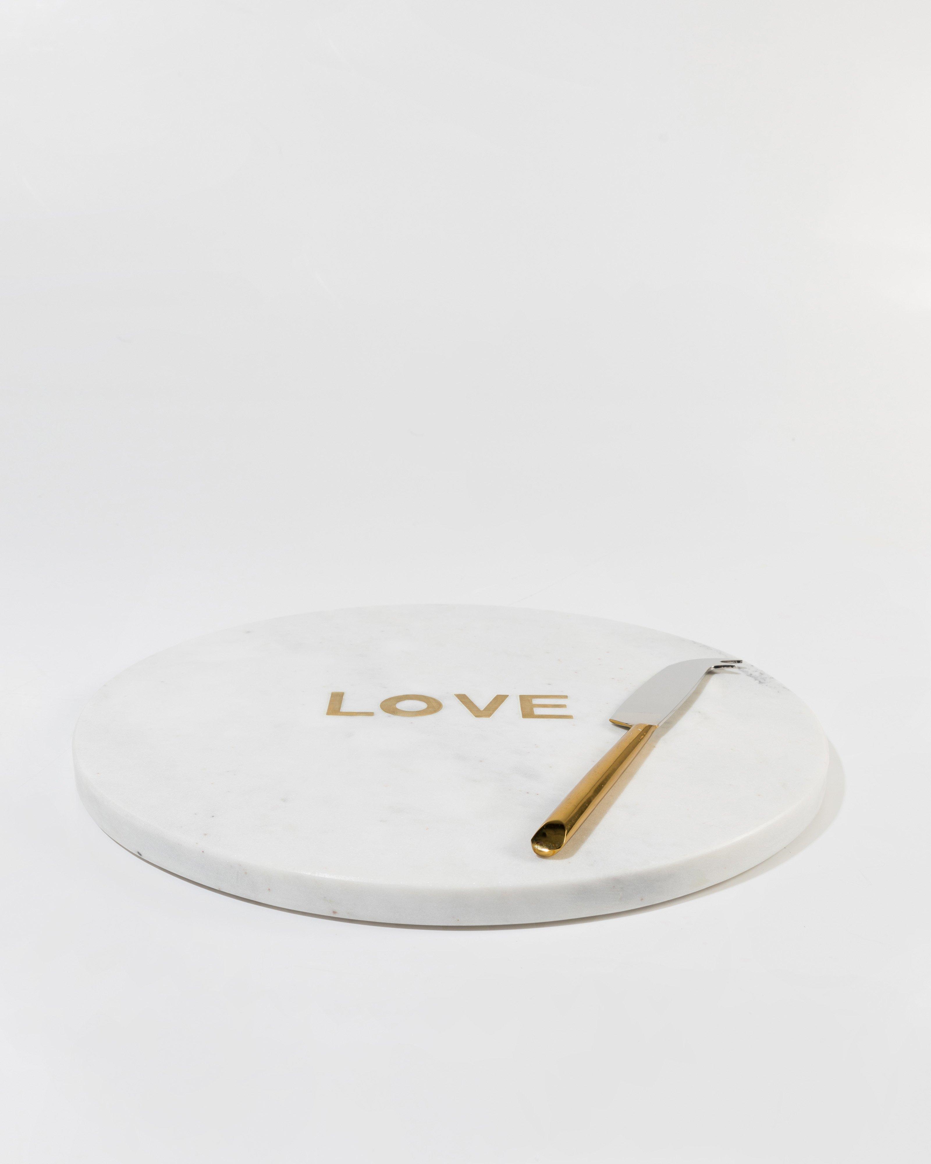 Love Cheese Board -  white