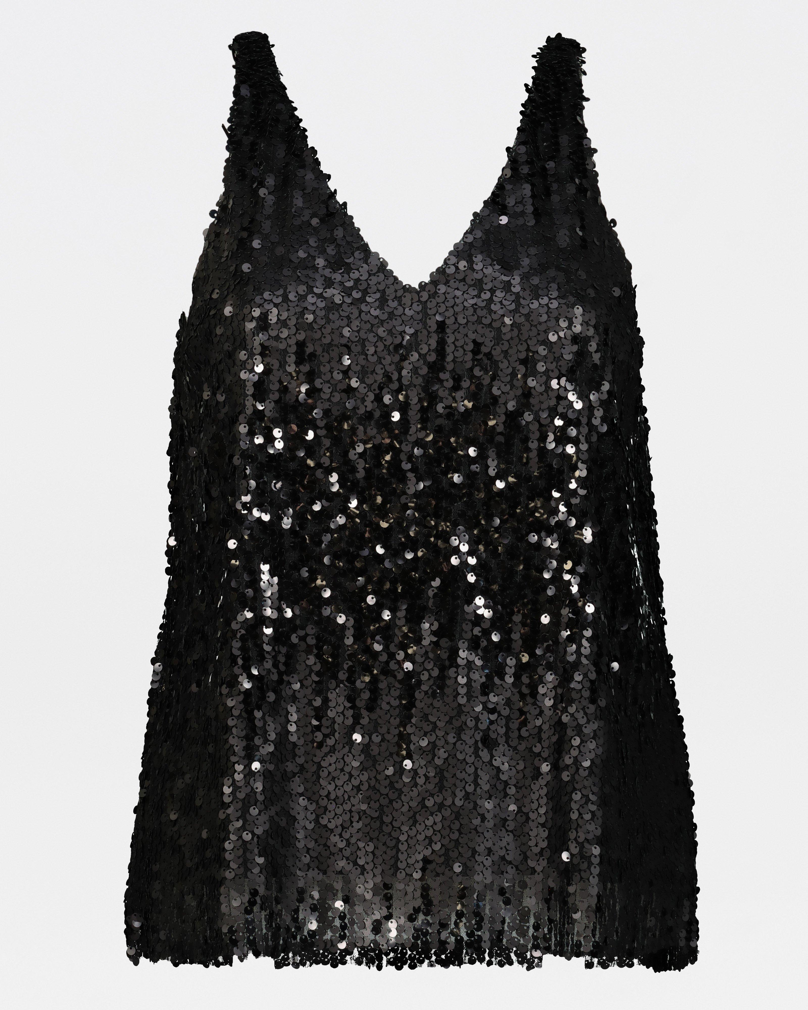 Poetry Kath Sequin Top -  black