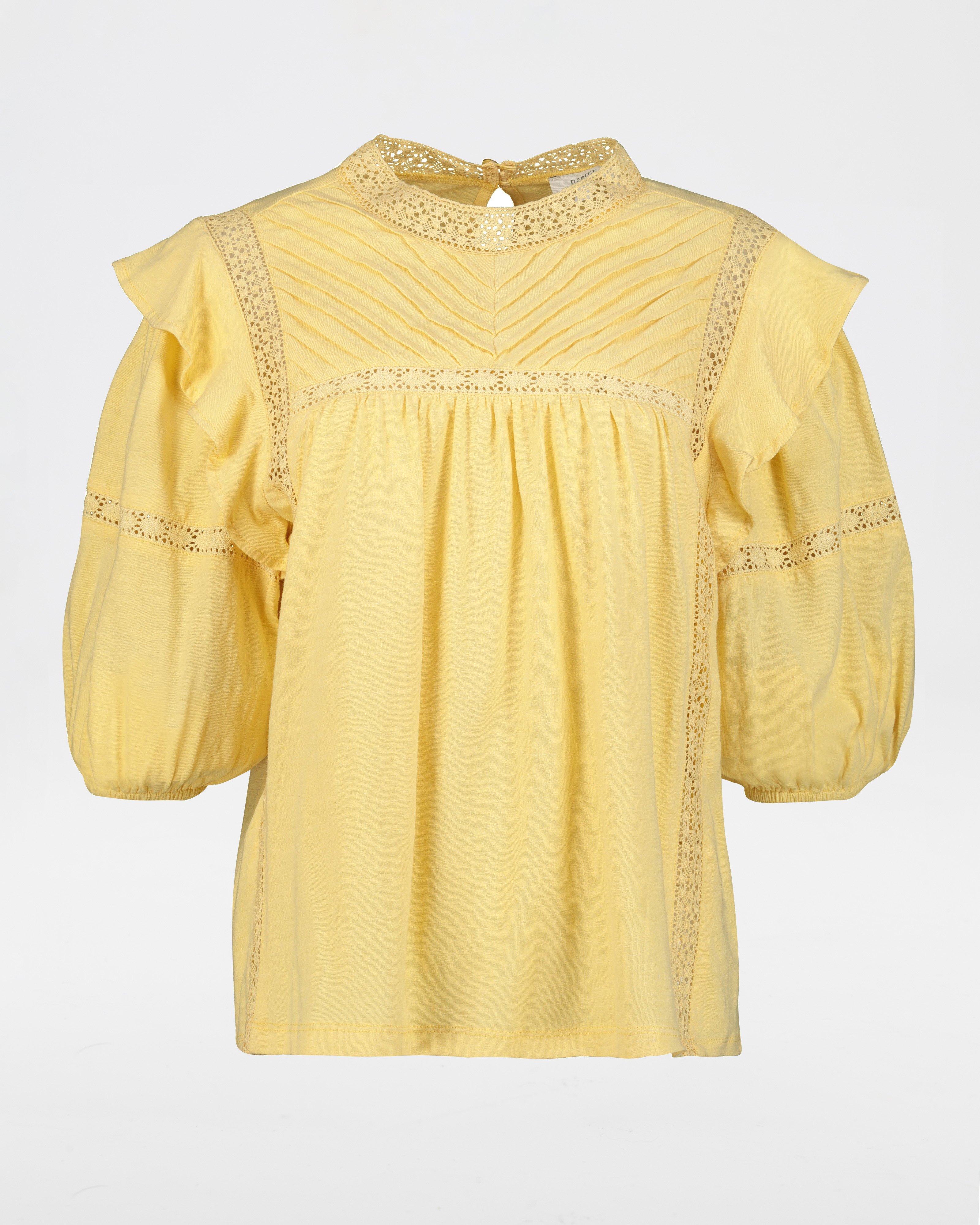 Eloise Pintuck Top -  yellow