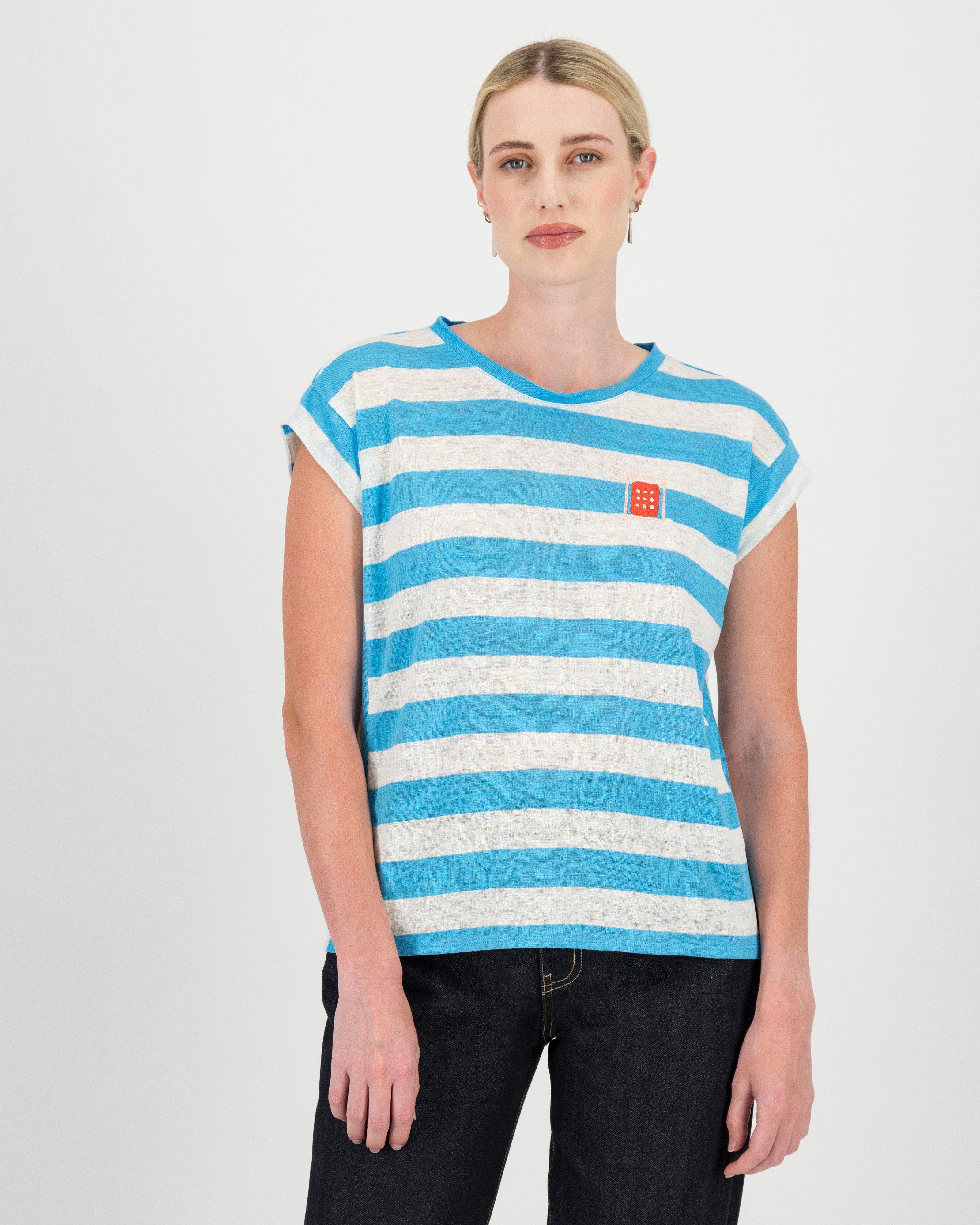 Jeanne Hoffman x Poetry Lee-Lee-Bee Knit Top -  blue