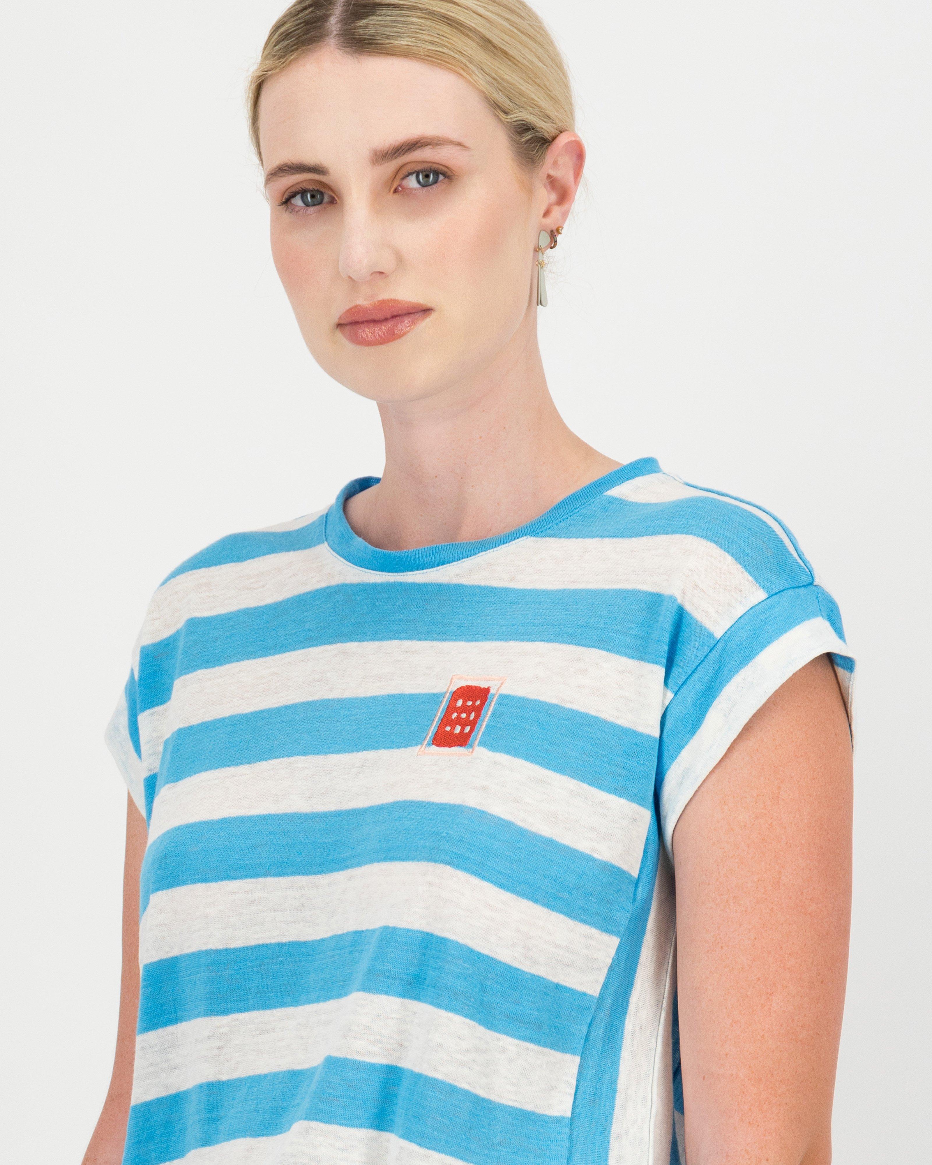 Jeanne Hoffman x Poetry Lee-Lee-Bee Knit Top -  blue