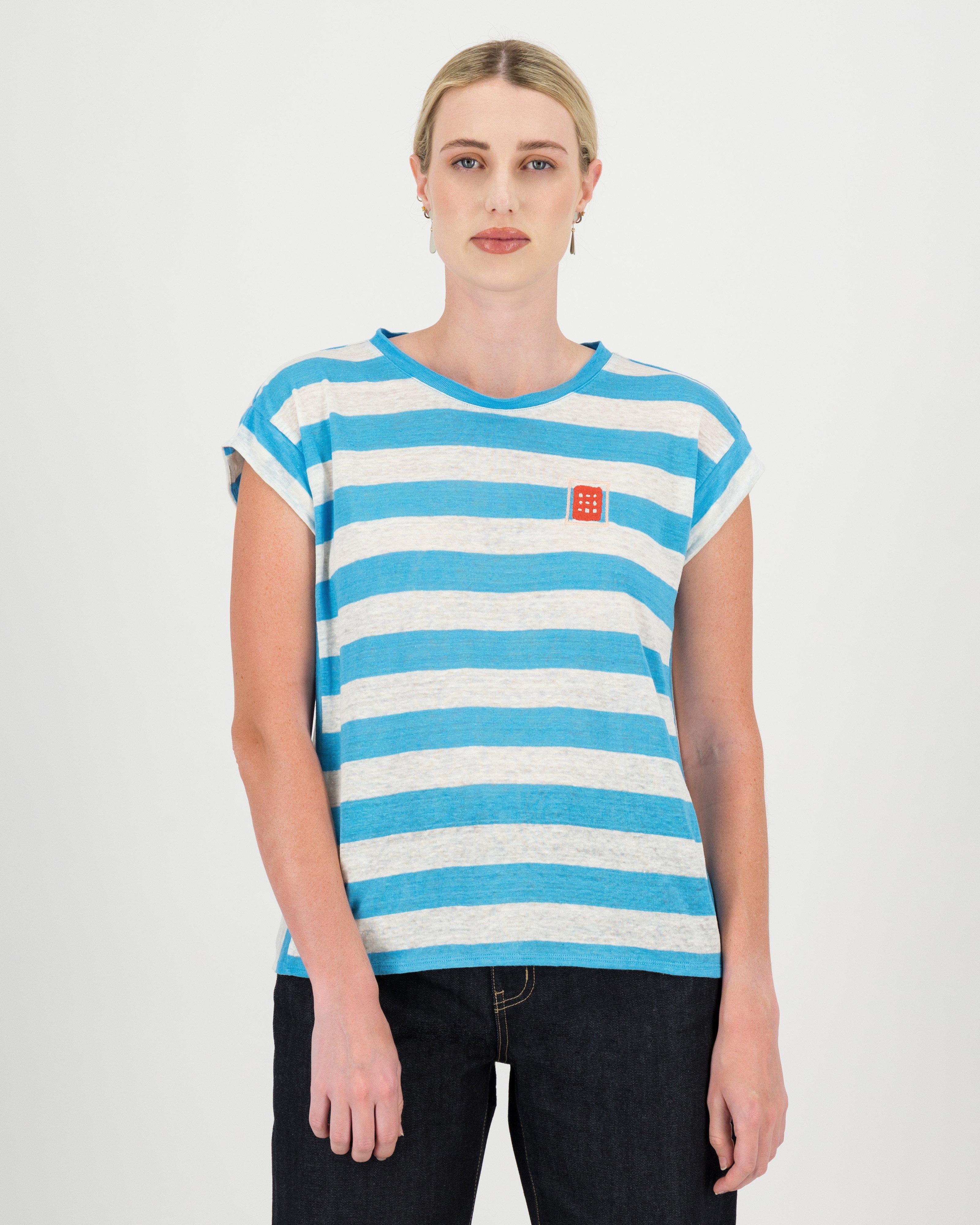 Jeanne Hoffman x Poetry Lee-Lee-Bee Knit Top -  blue