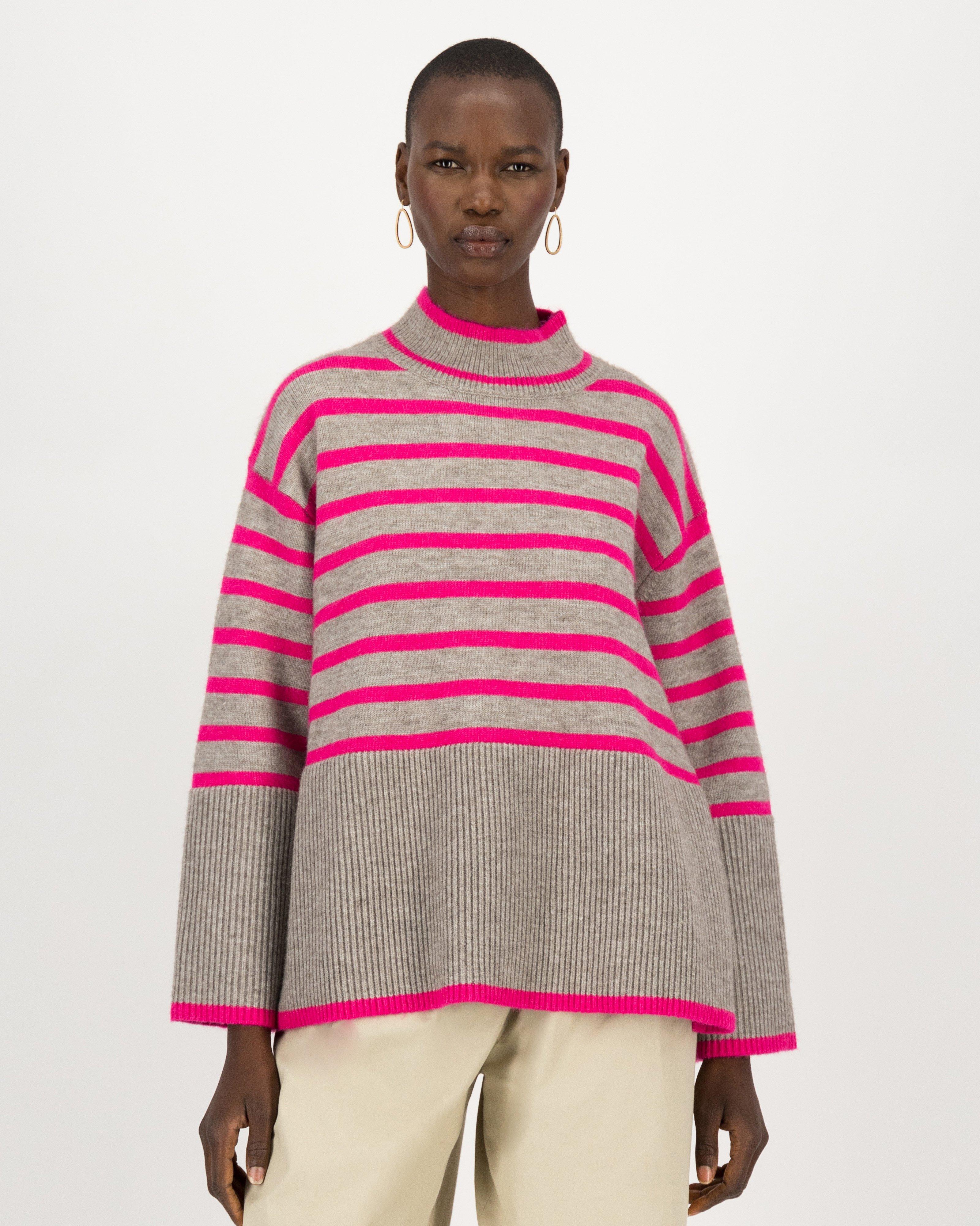 Romie Striped Jumper -  lightgrey