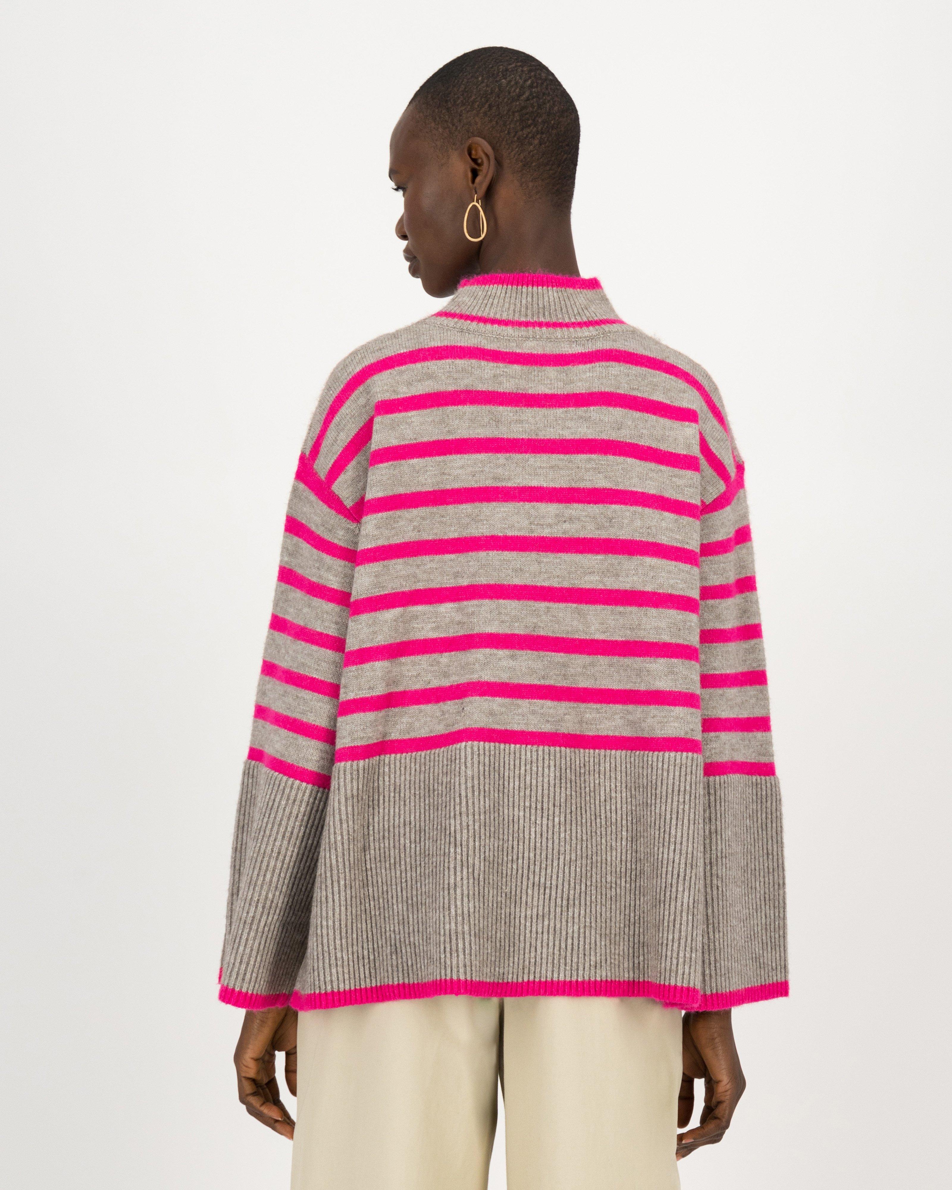 Romie Striped Jumper -  lightgrey