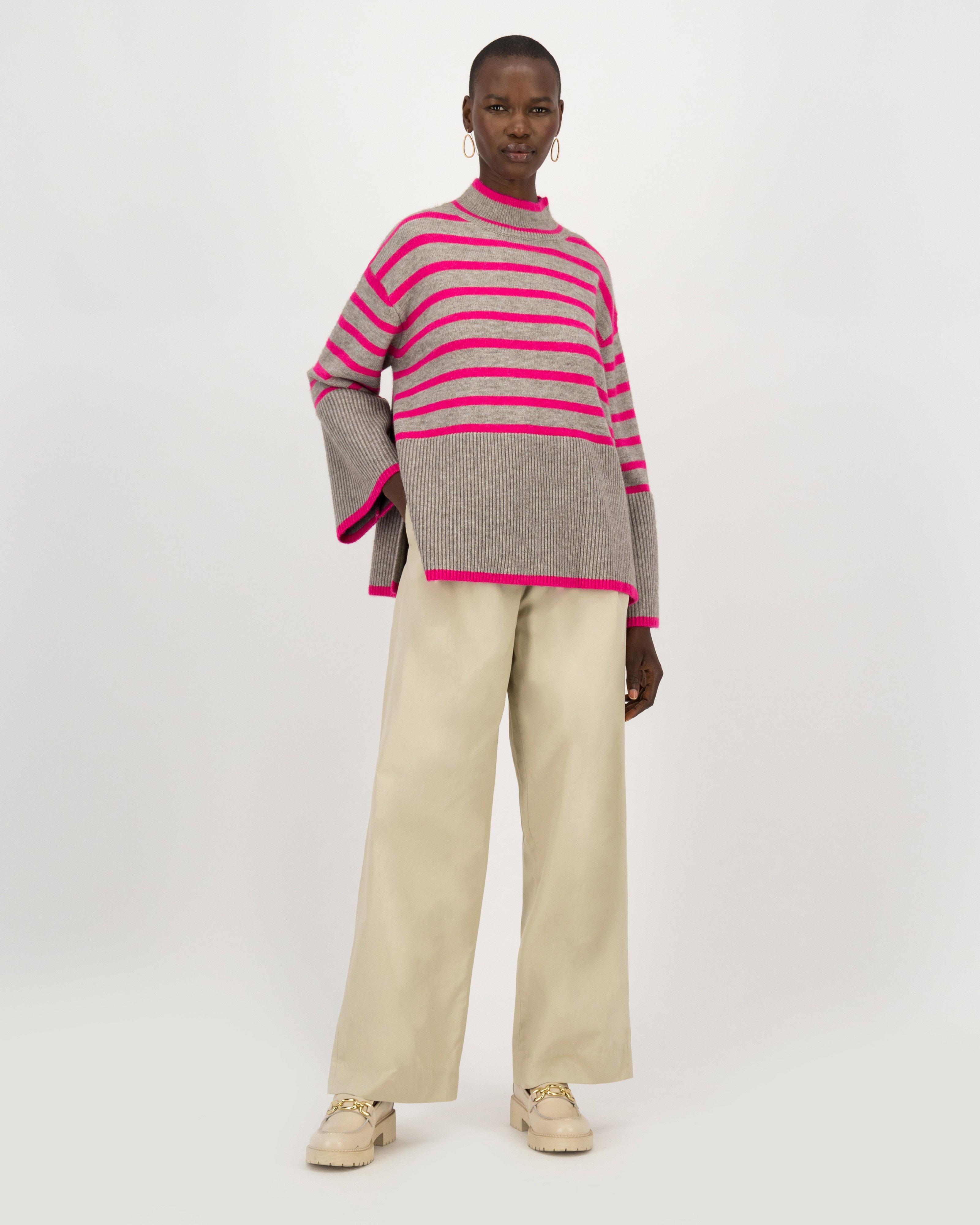 Romie Striped Jumper -  lightgrey