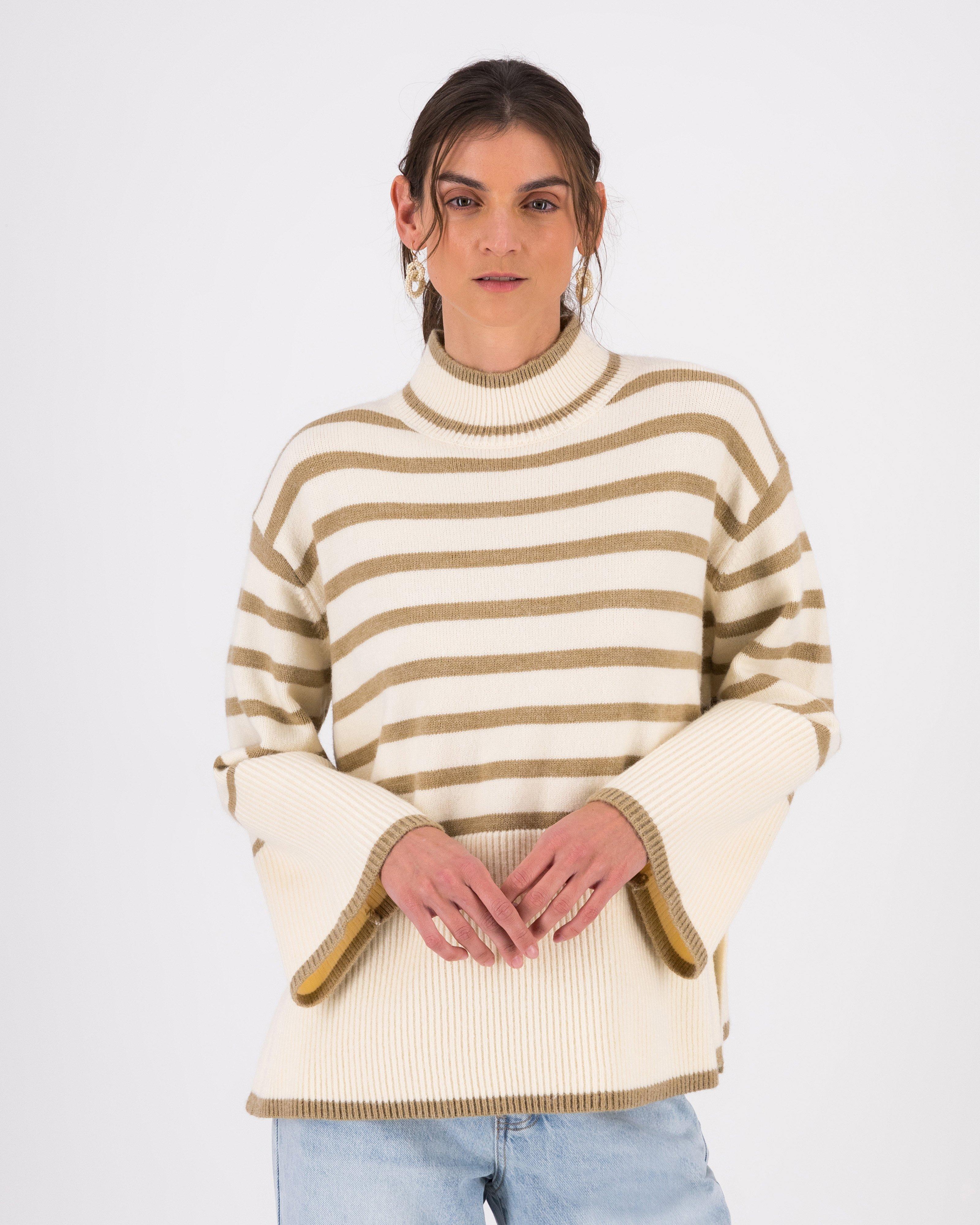 Romie Striped Jumper -  stone