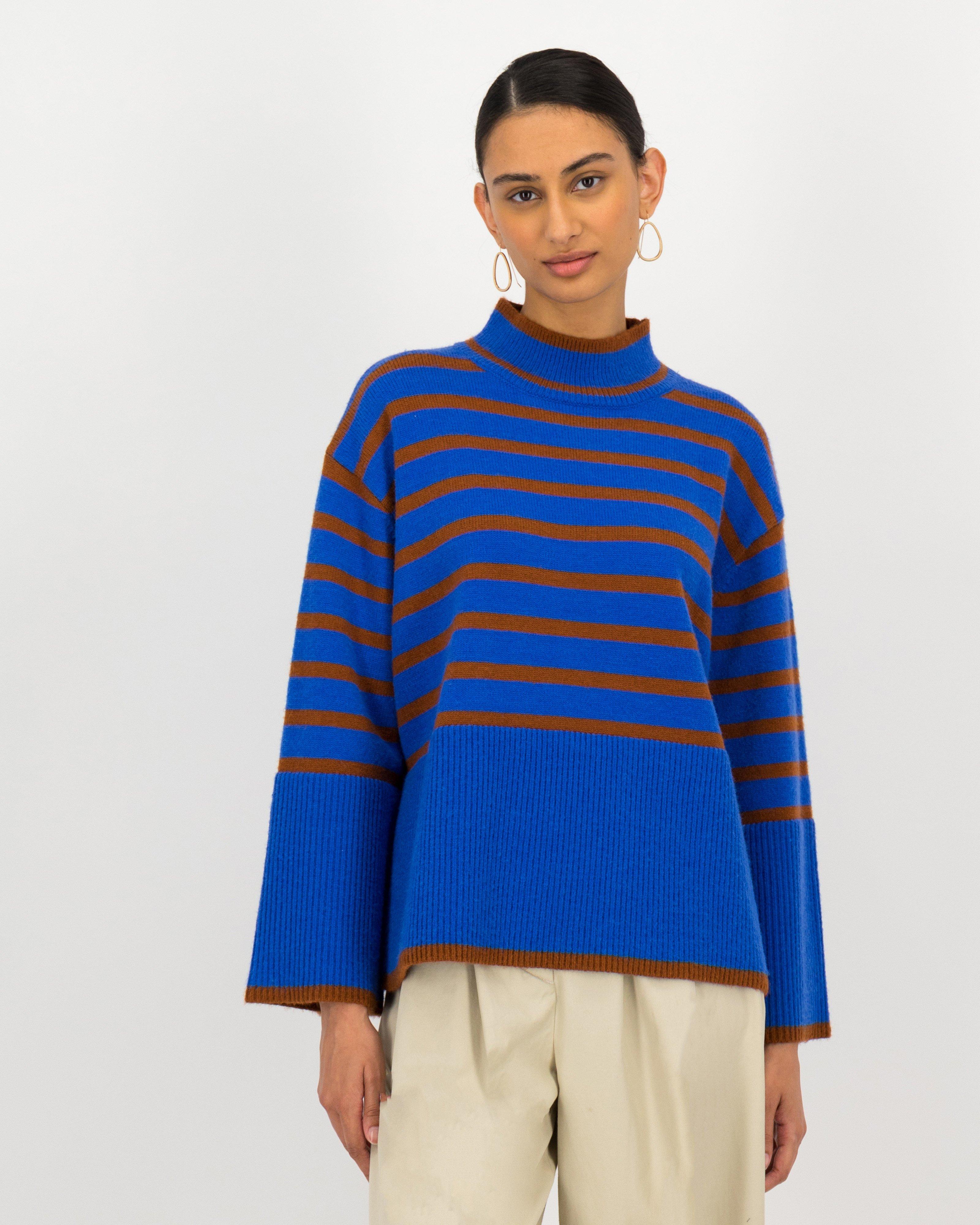 Romie Striped Jumper -  blue