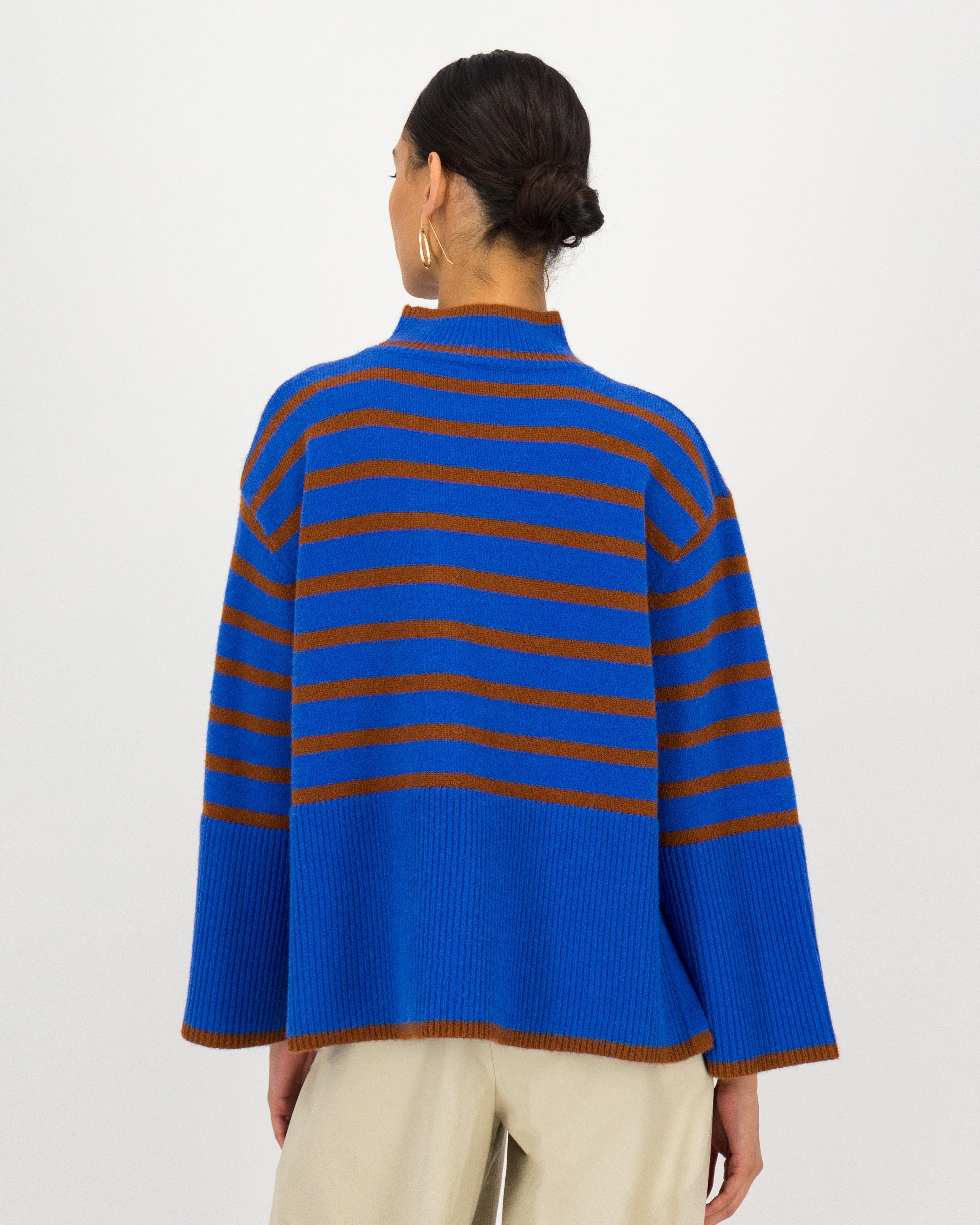 Romie Striped Jumper -  blue