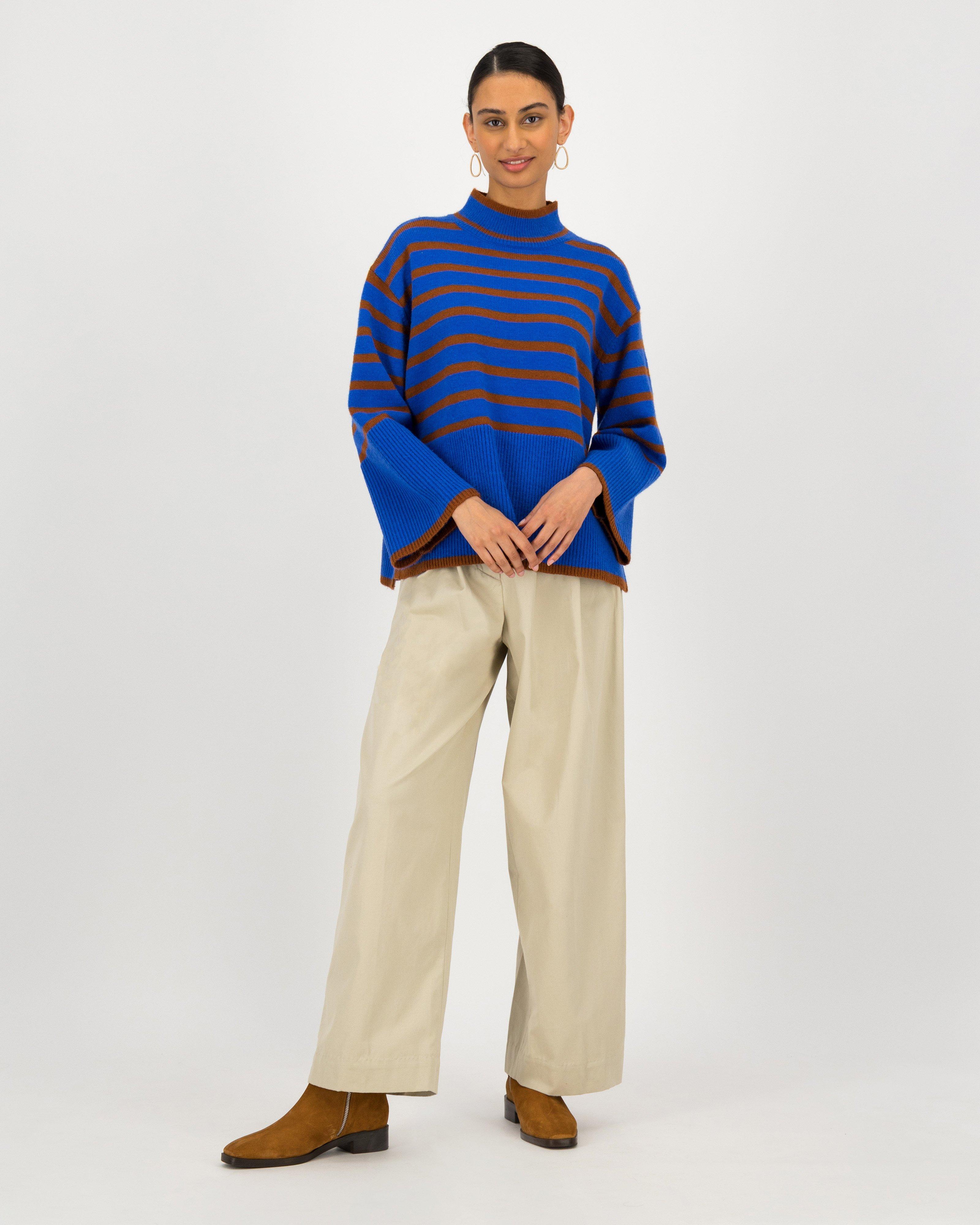 Romie Striped Jumper -  blue