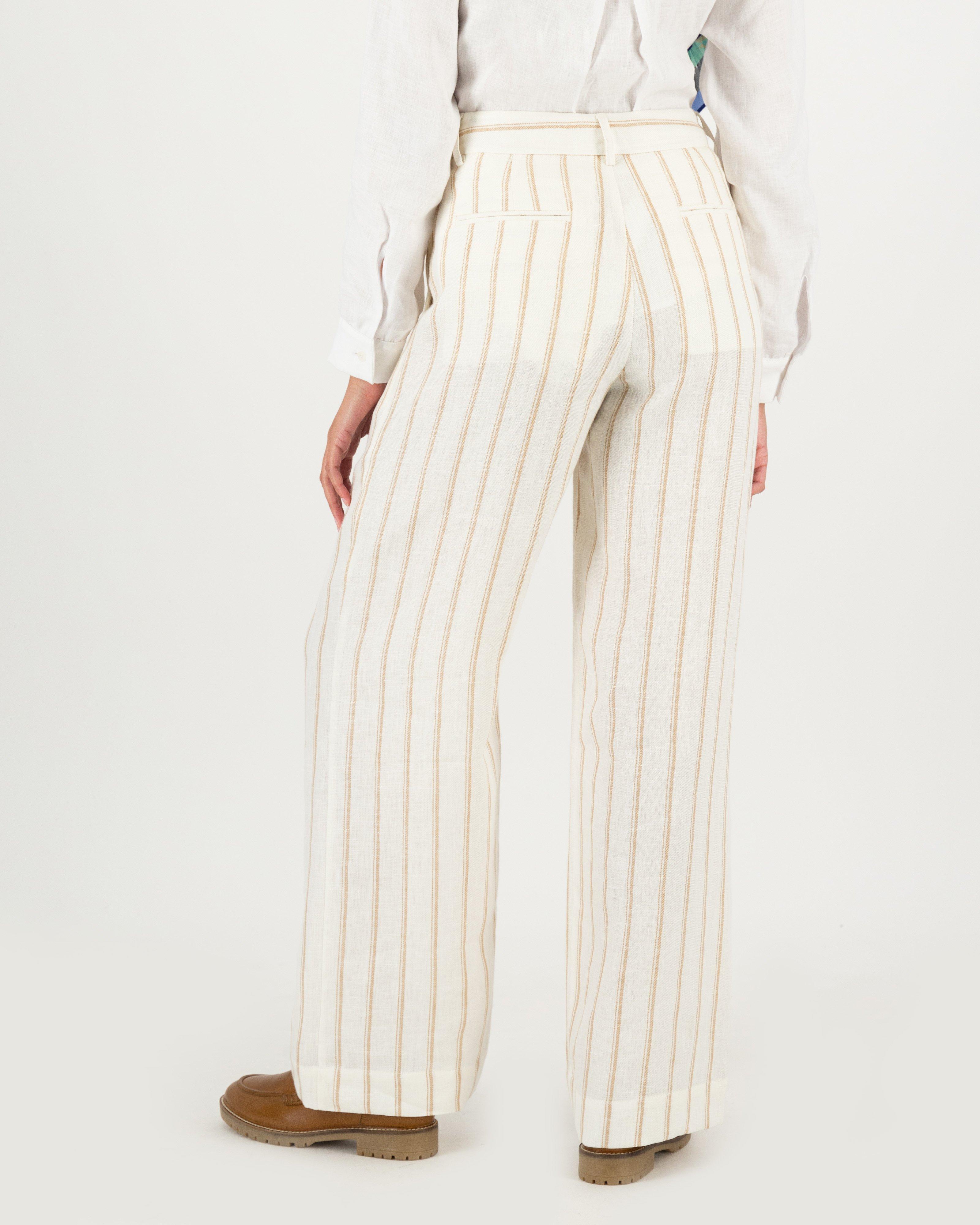 Georgia Stripe Pants -  milk