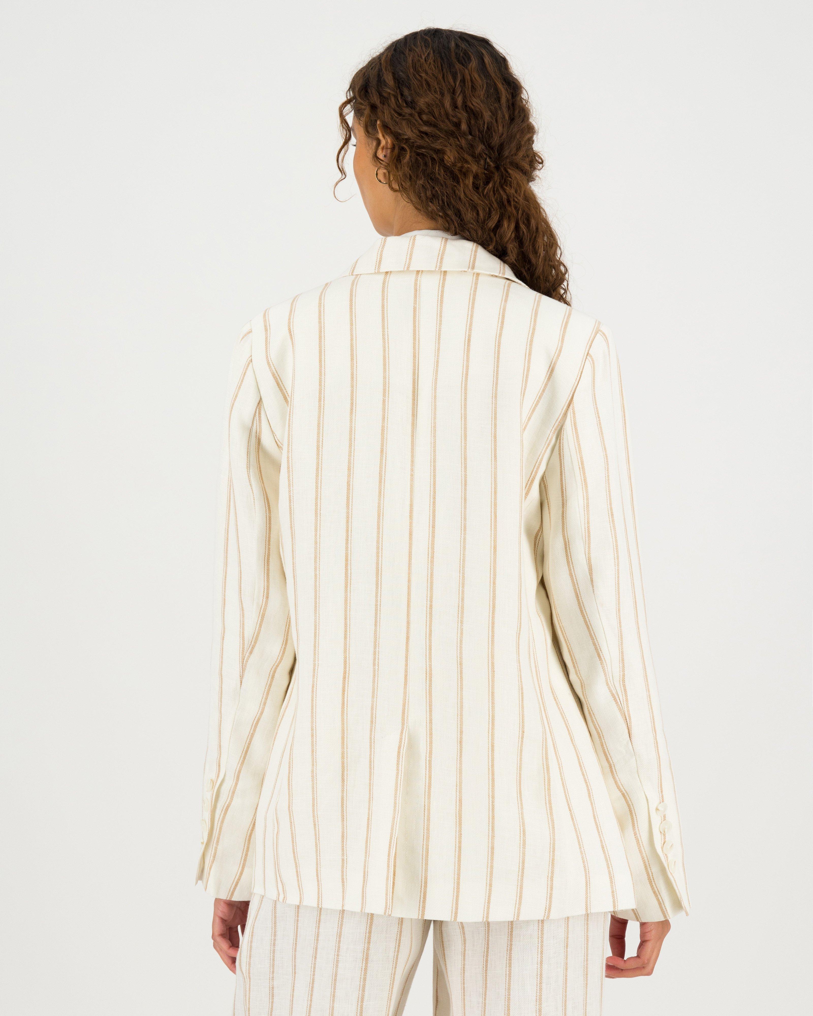 Georgia Stripe Blazer -  milk