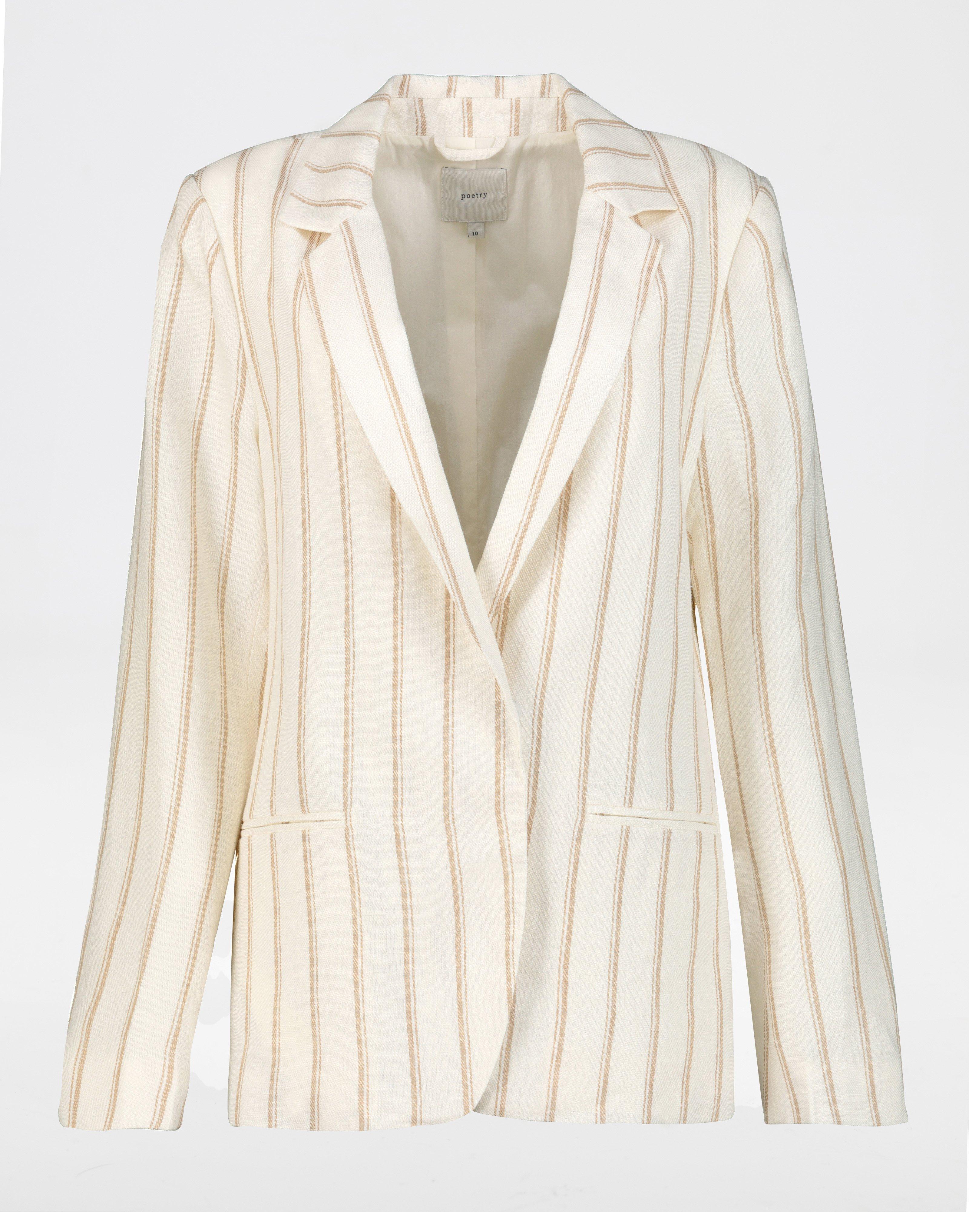 Georgia Stripe Blazer -  milk