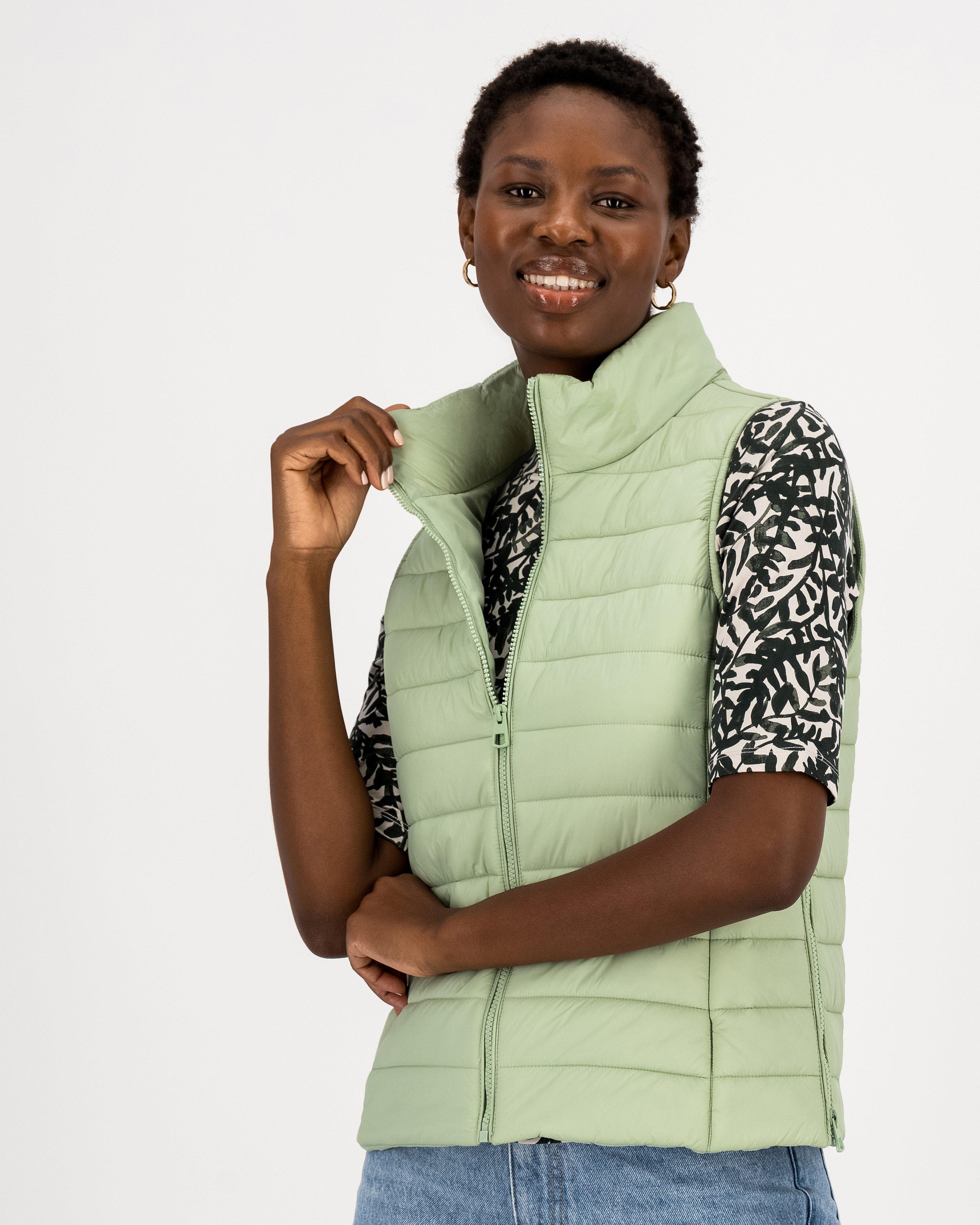 Anda Sleeveless Puffer -  green