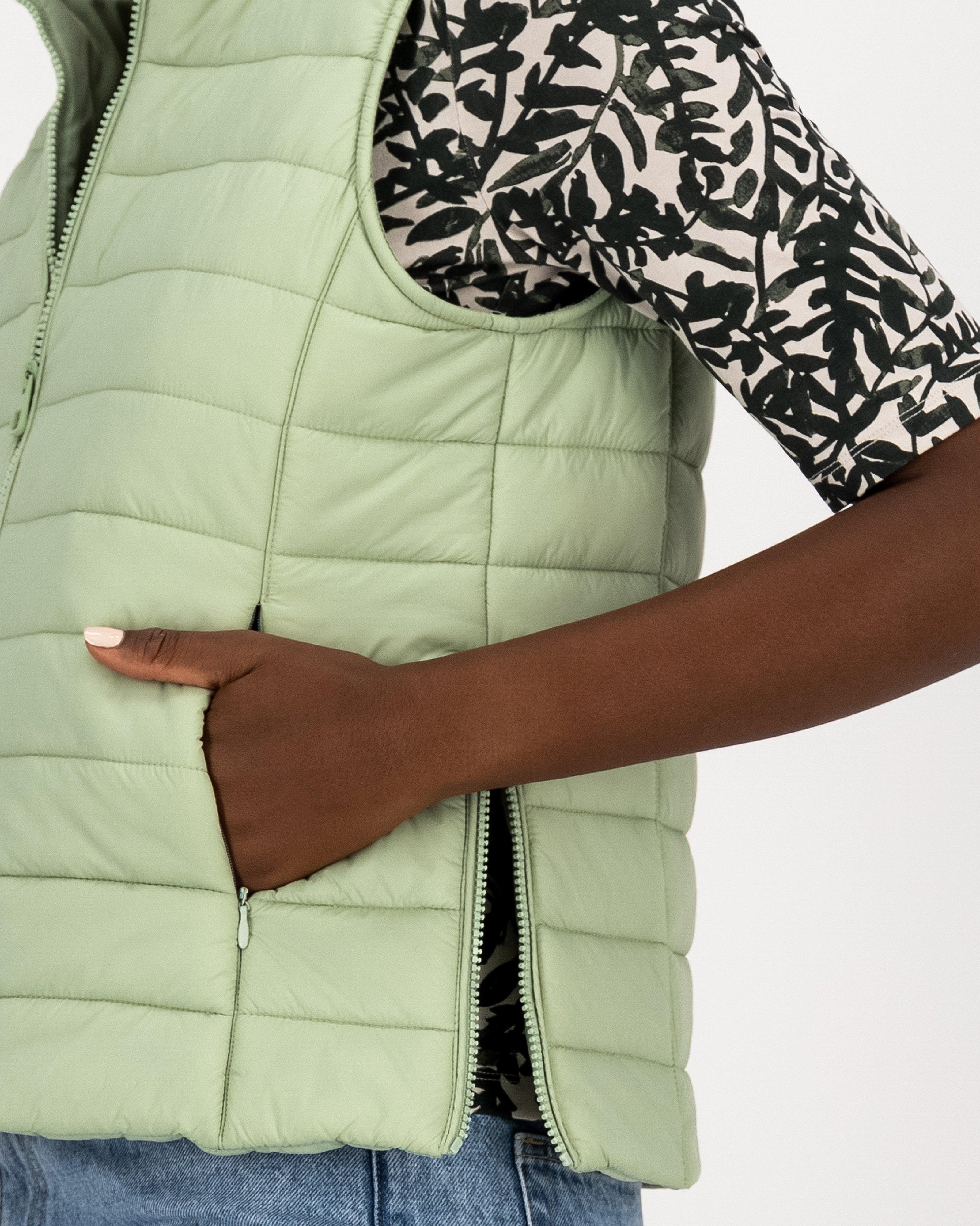 Anda Sleeveless Puffer -  green