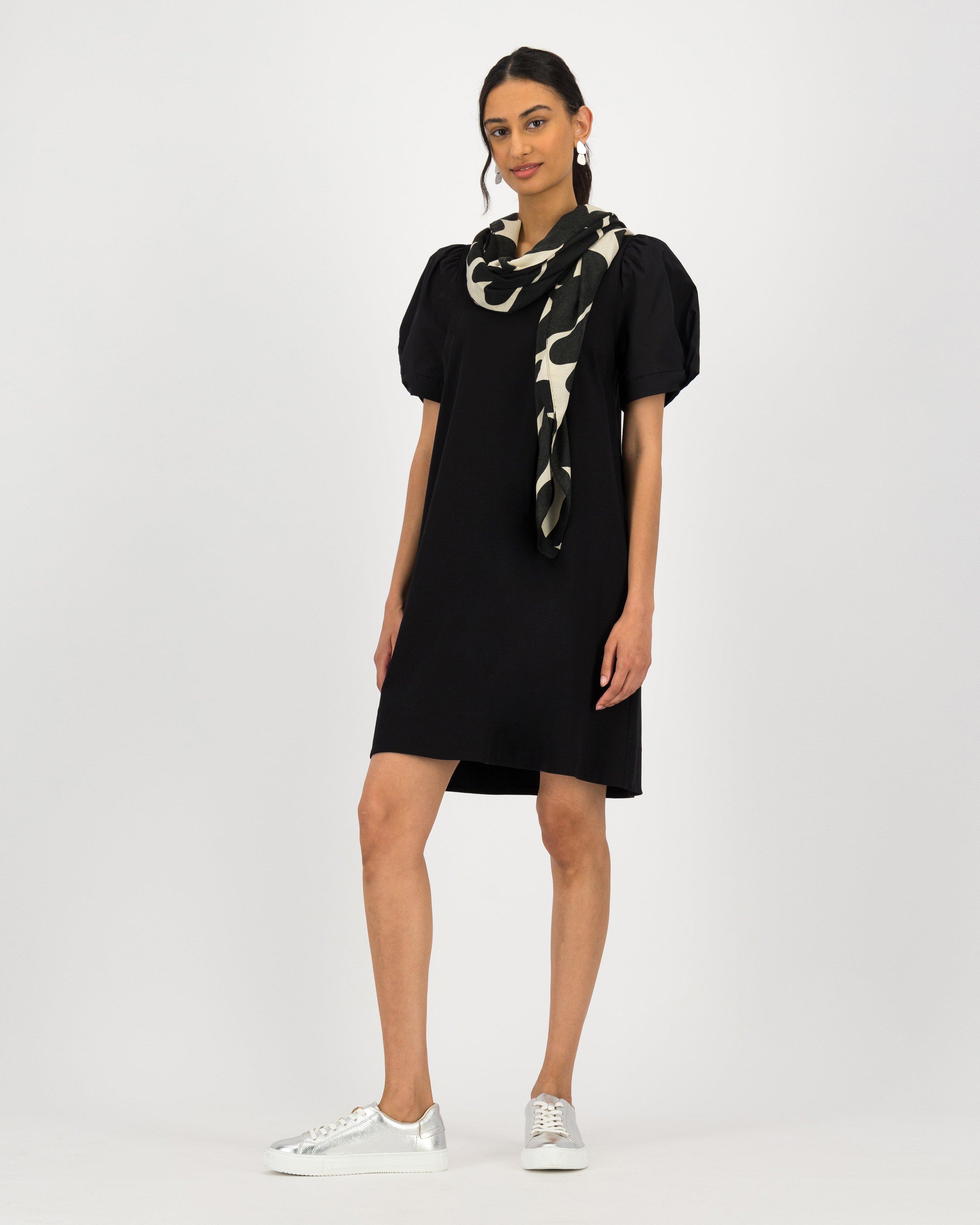 Amaya T-Shirt Dress -  black