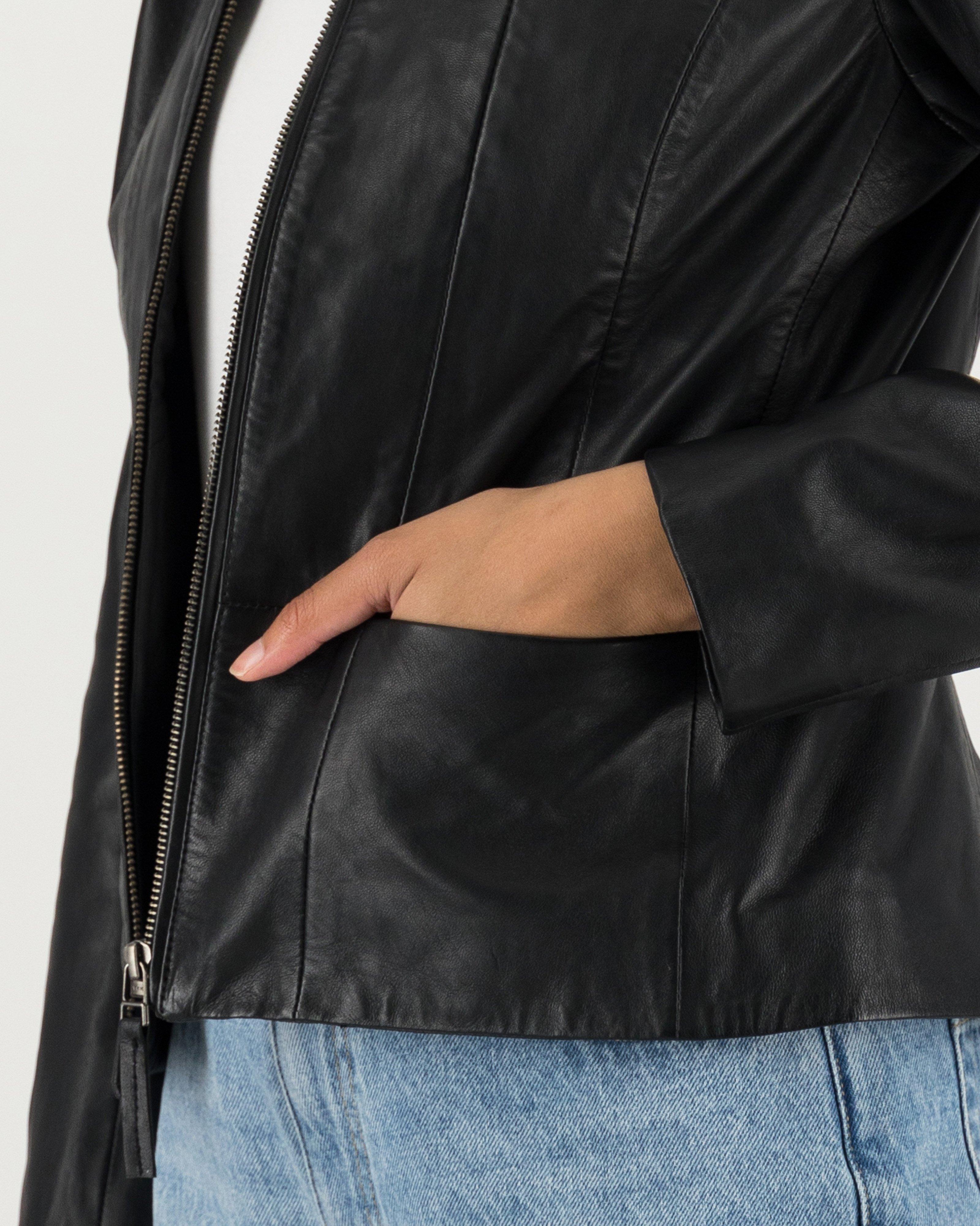 Poetry Aaliyah Leather Jacket -  black