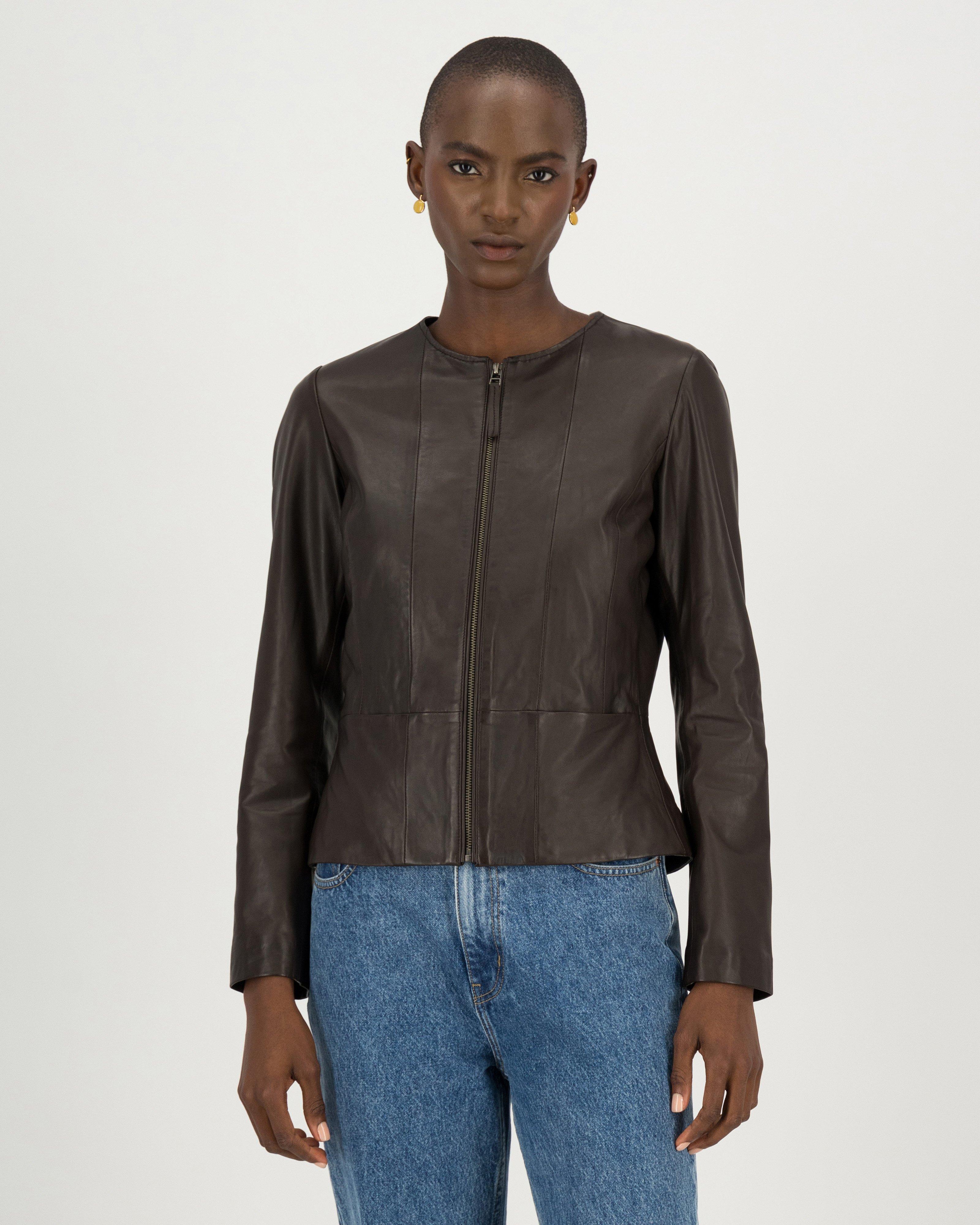 Poetry Aaliyah Leather Jacket -  brown