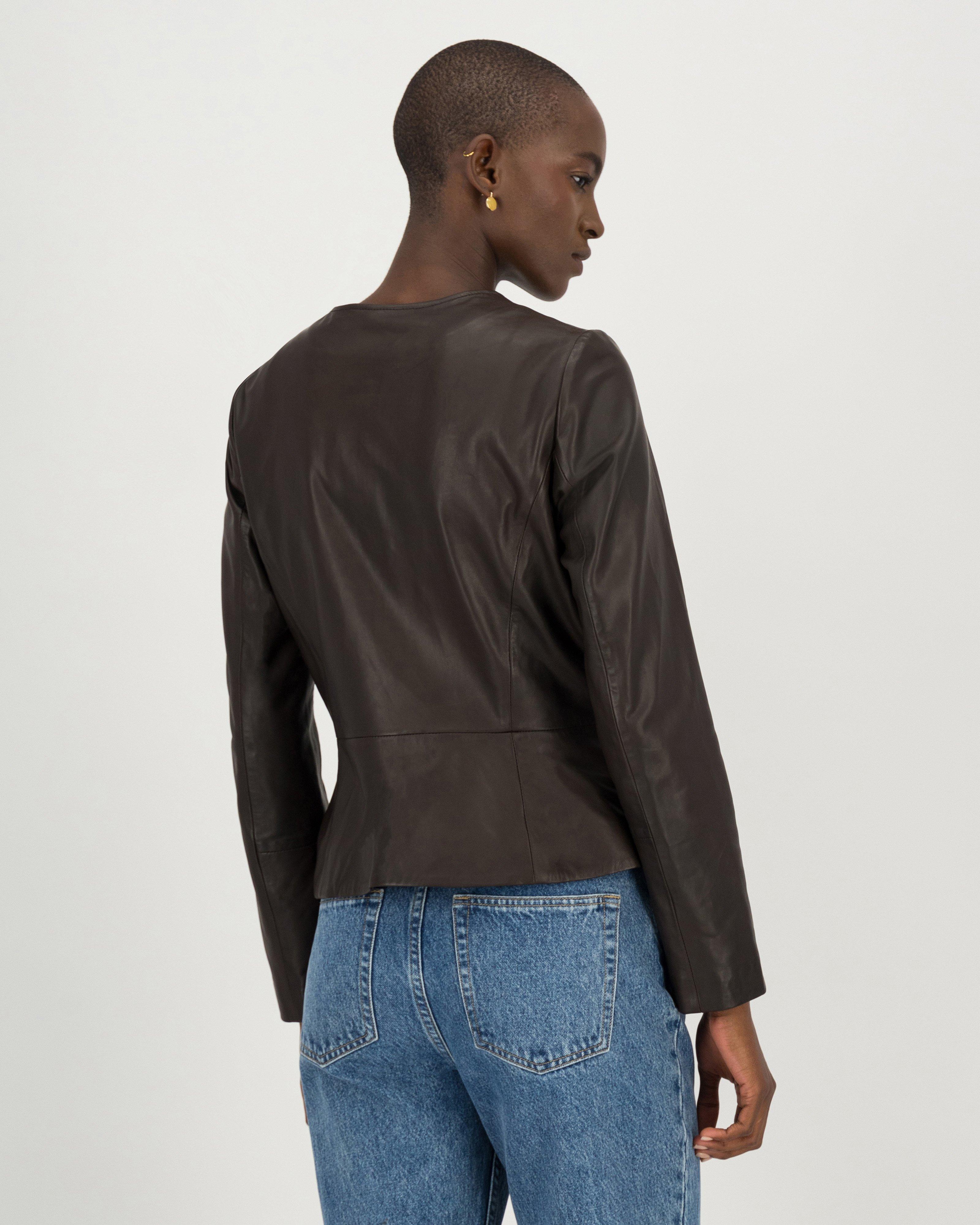 Poetry Aaliyah Leather Jacket -  brown