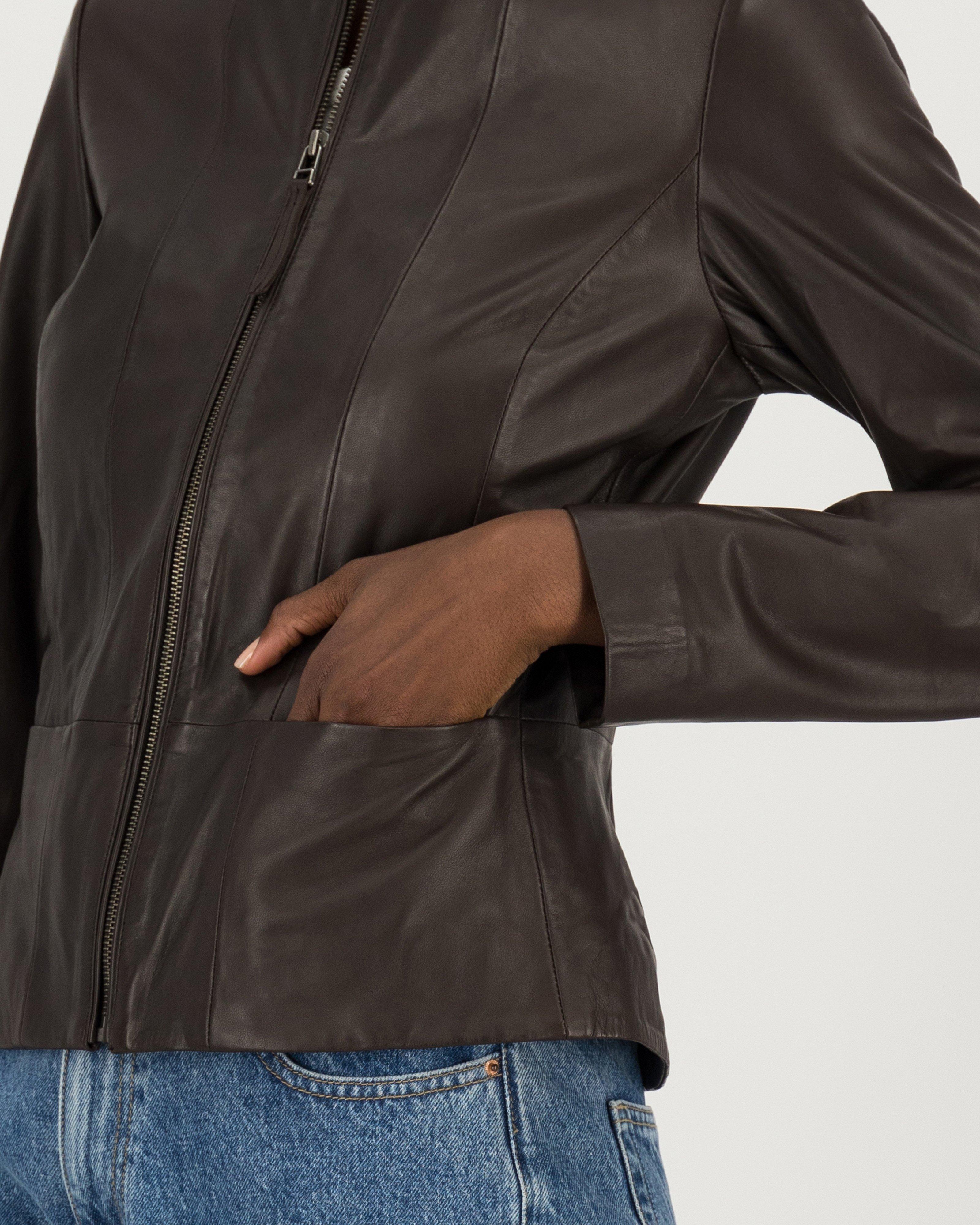 Poetry Aaliyah Leather Jacket -  brown