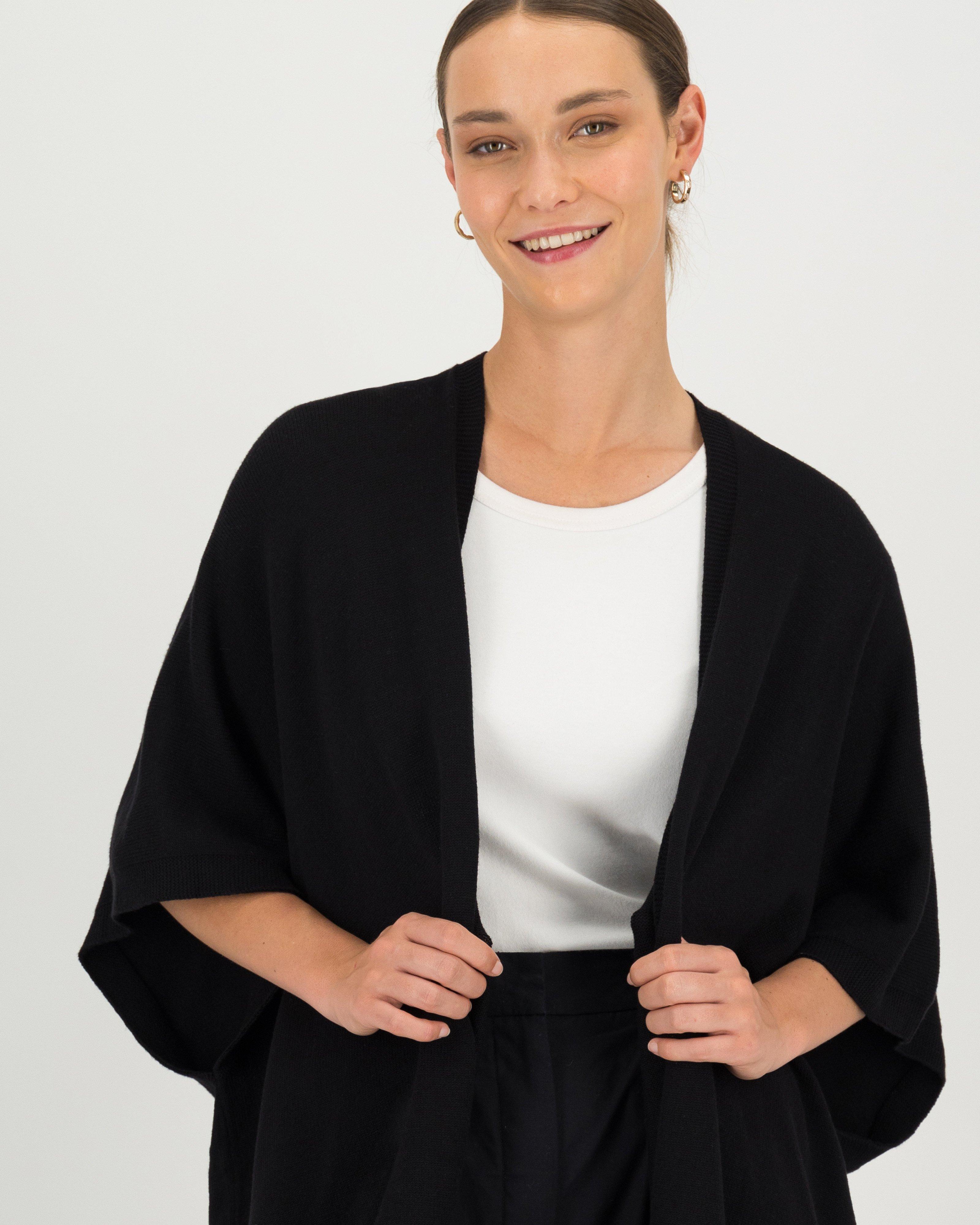 Penni Knitted Kimono -  black