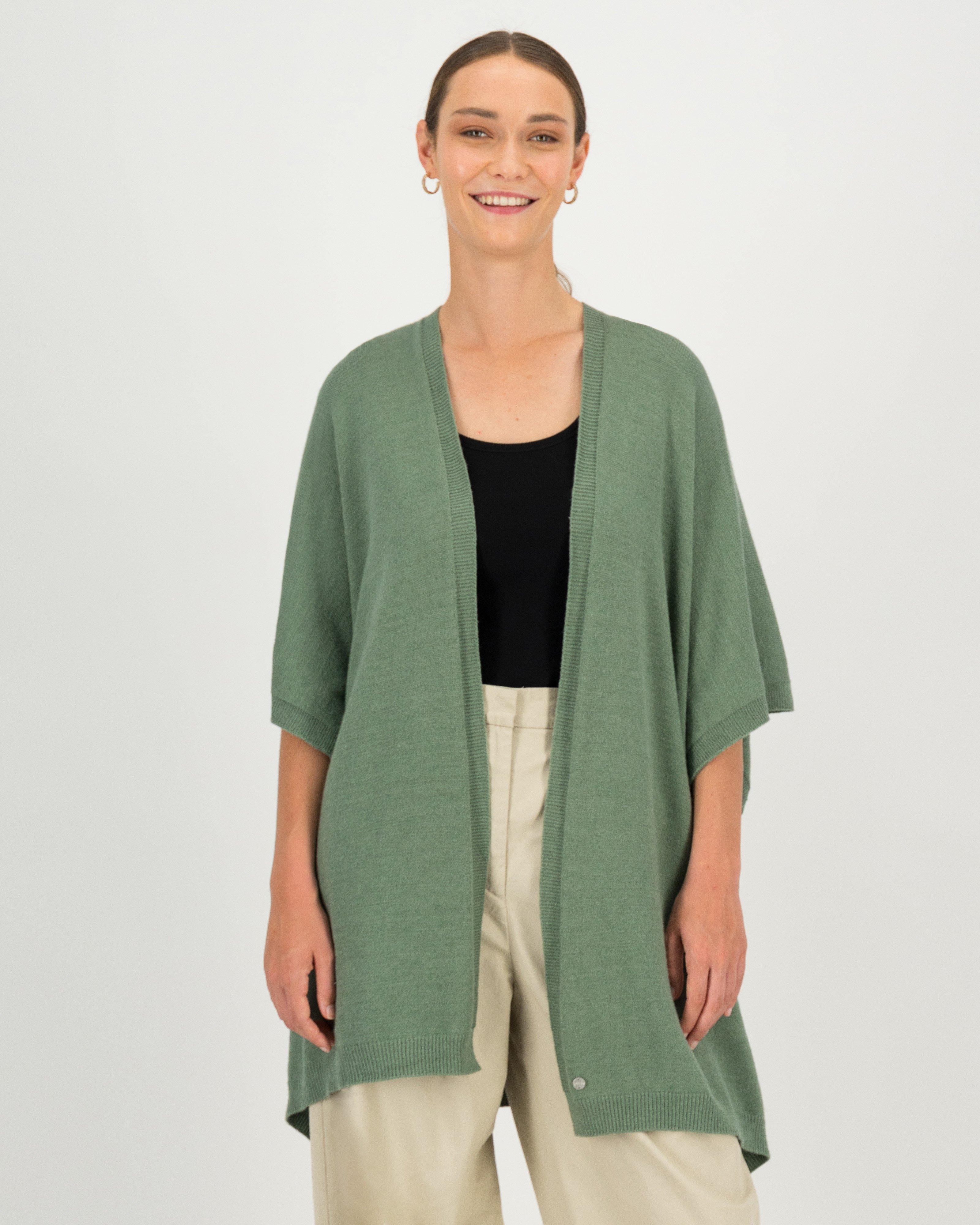 Penni Knitted Kimono -  green