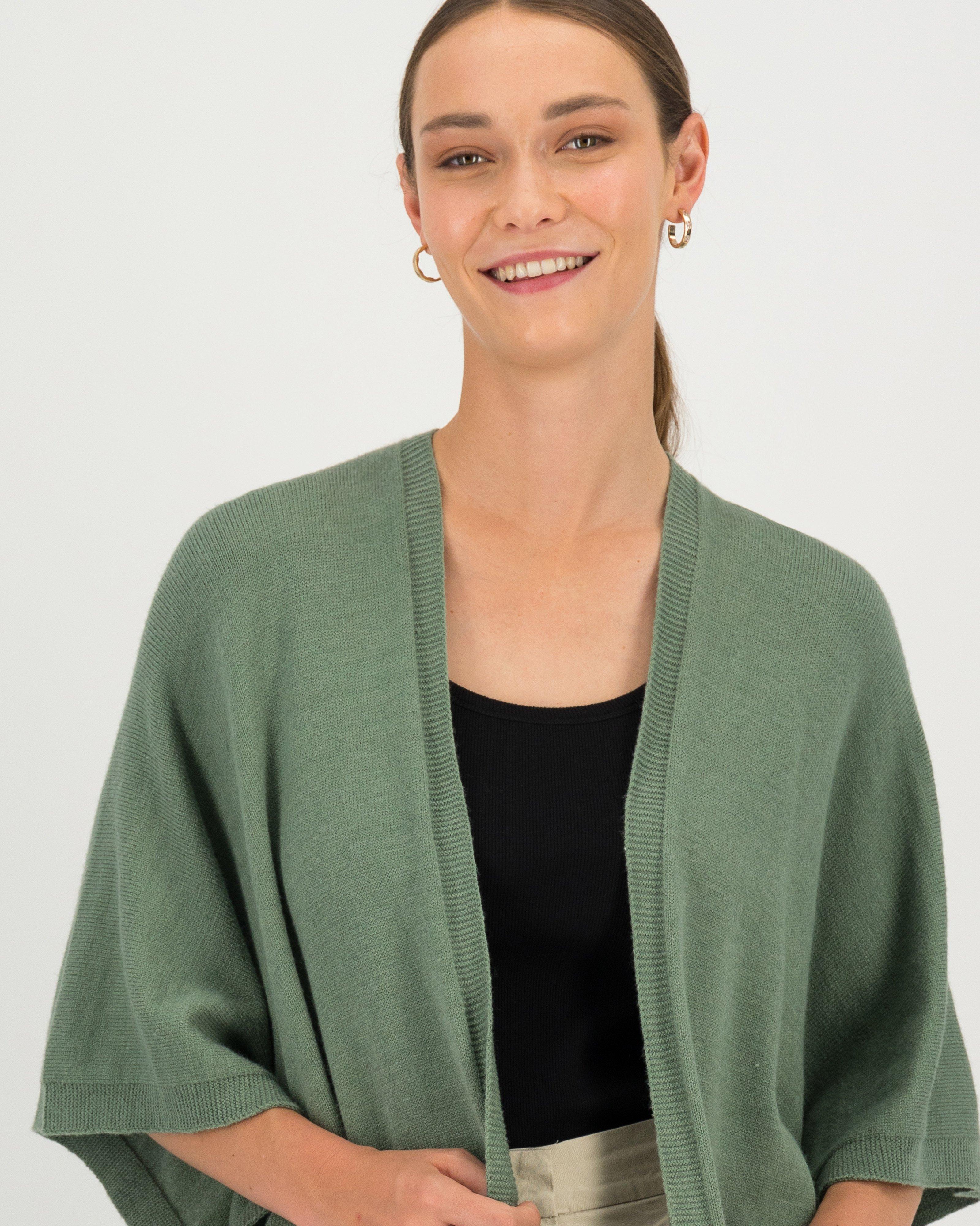 Penni Knitted Kimono -  green