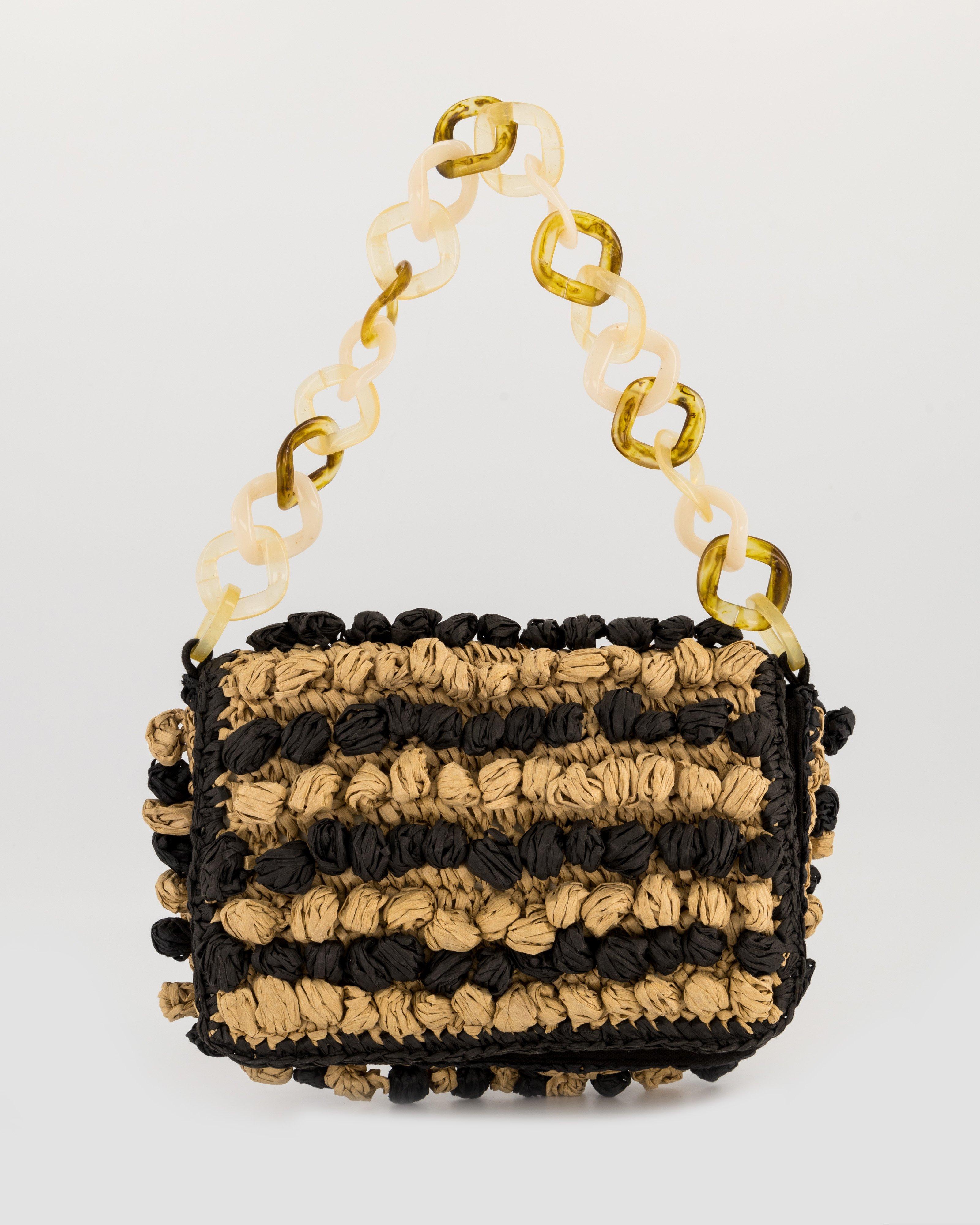 Esha Textured Handbag -  black