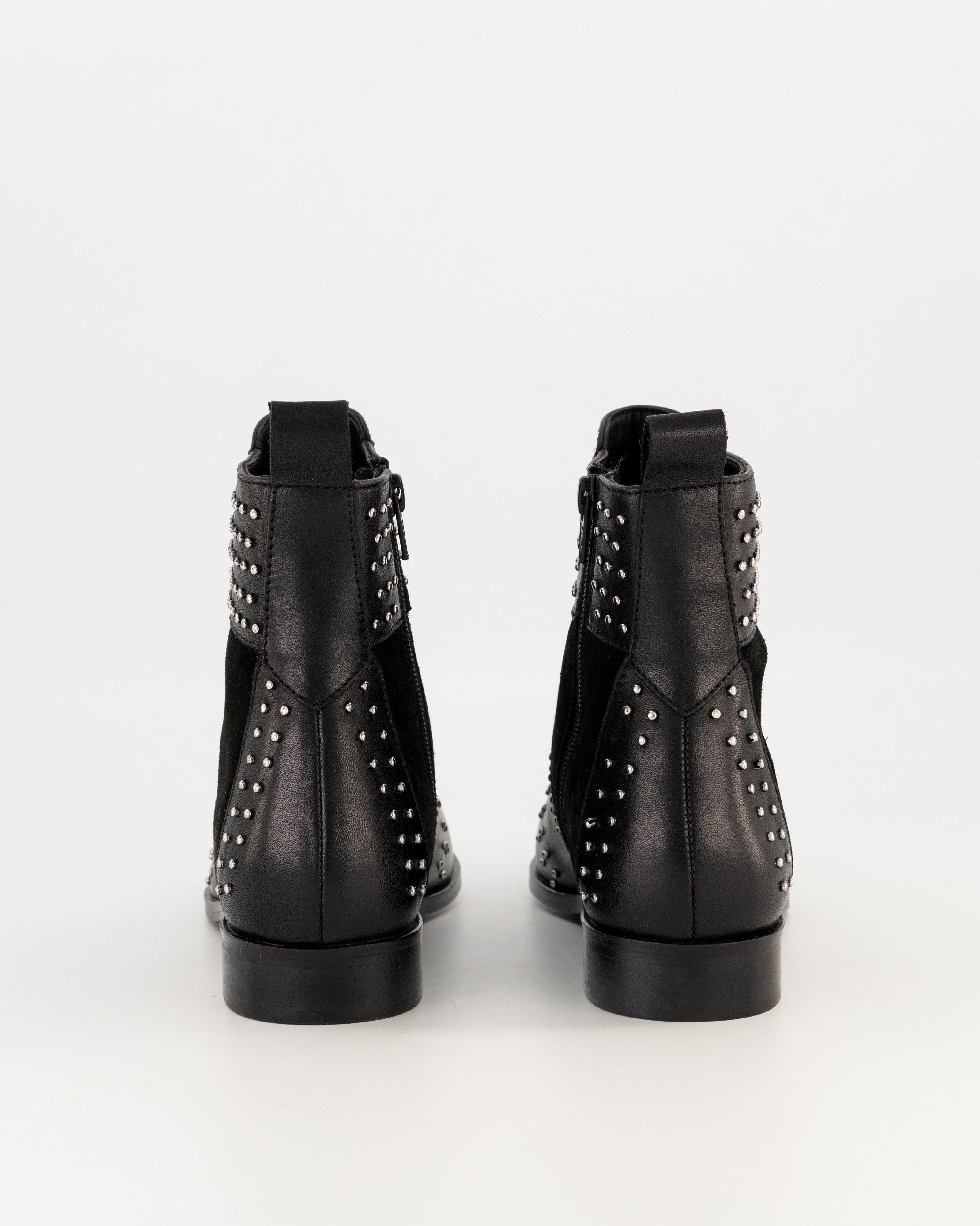 Poetry Tory Studded Boot -  black