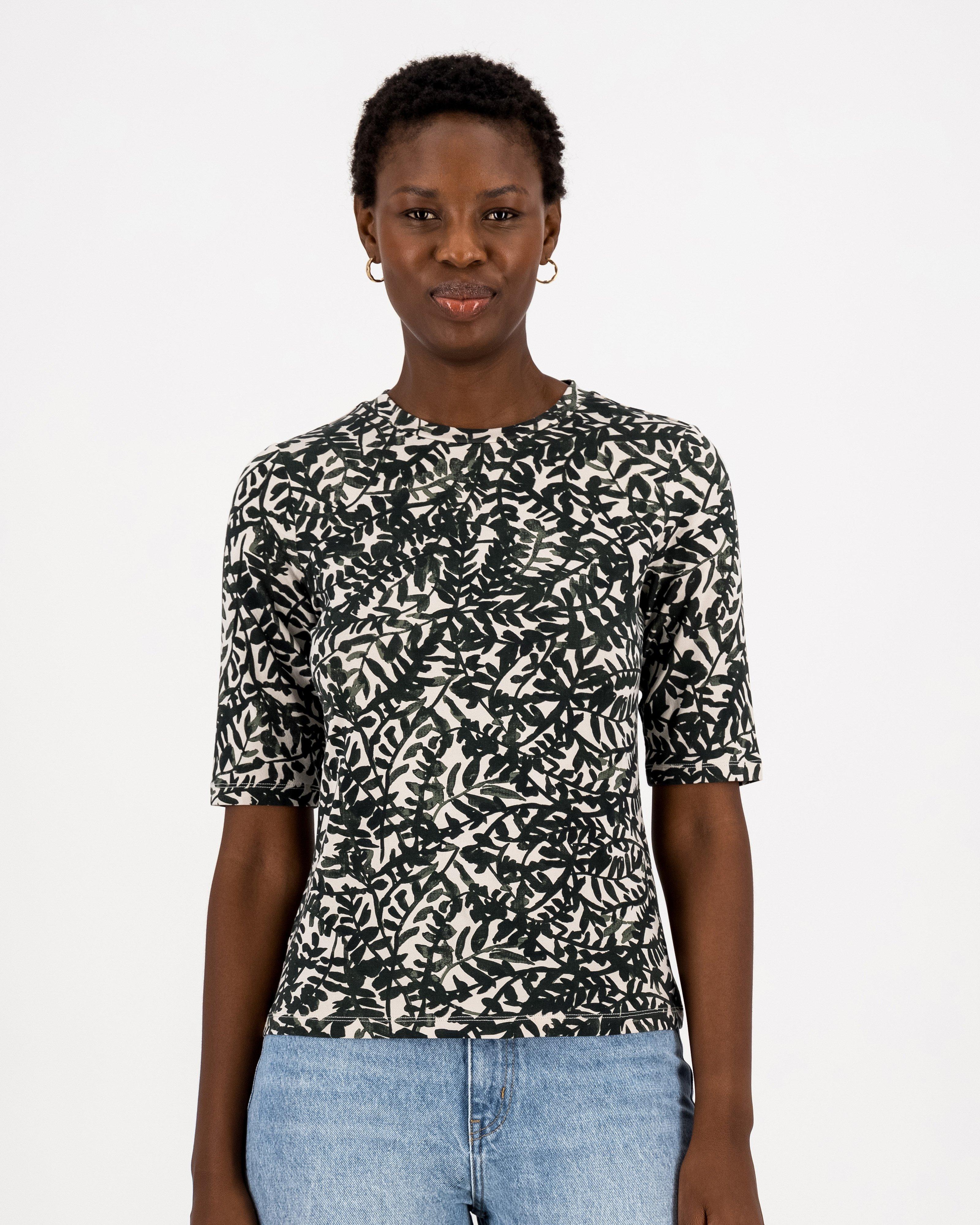 Ivy Printed Top -  green