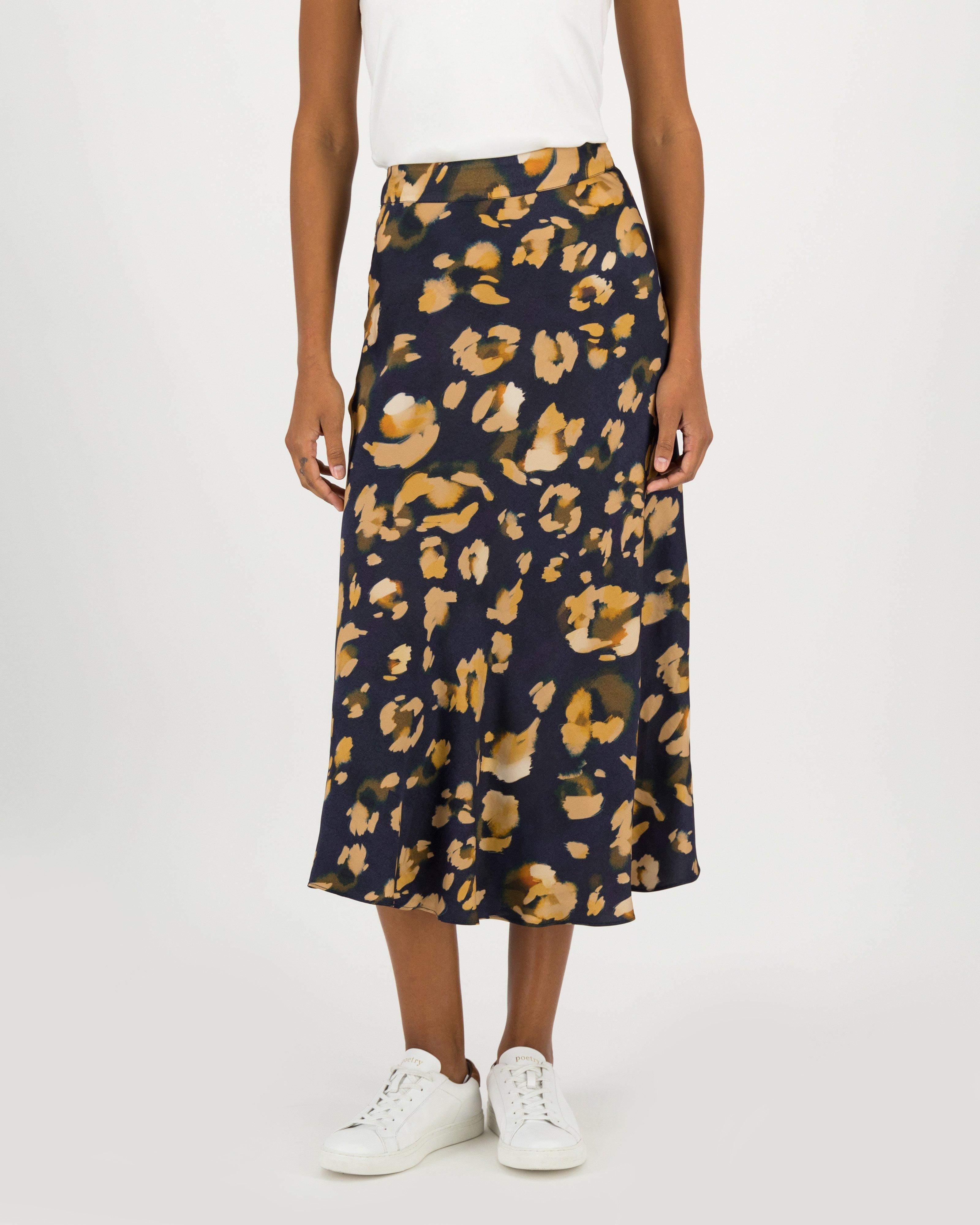 Evie Printed Bias Cut Skirt -  assorted