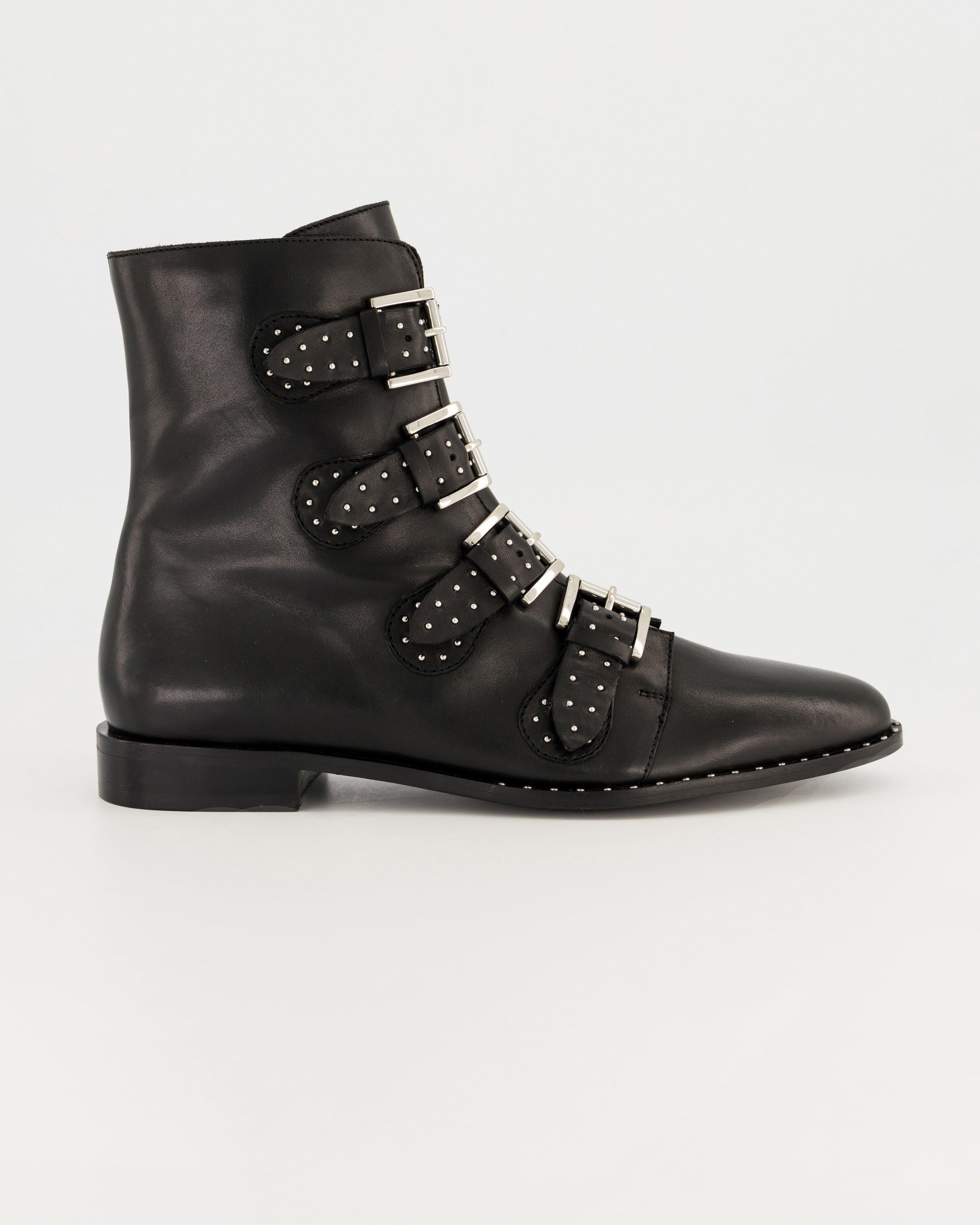 Poetry Natasha Buckled Boot -  black