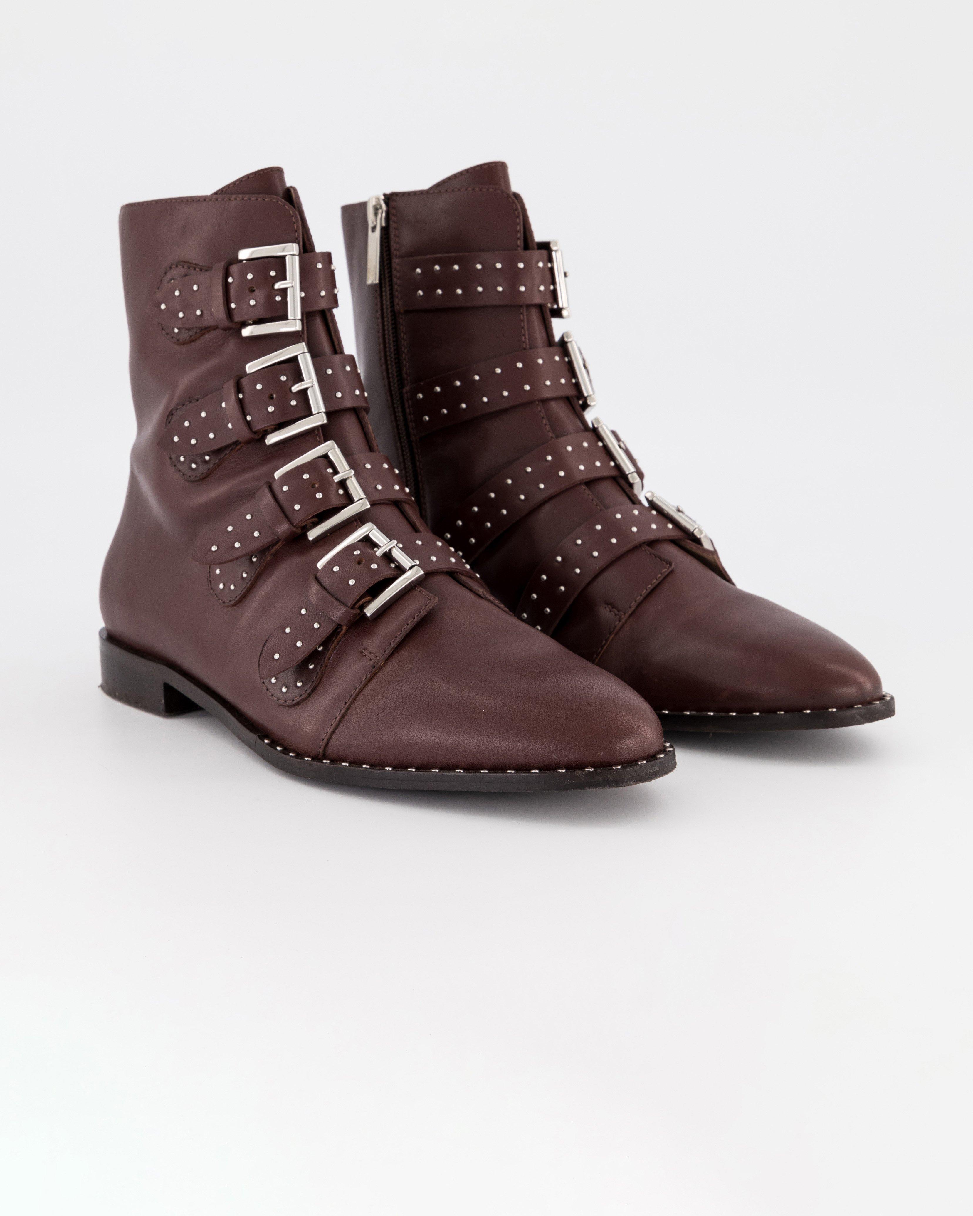 Poetry Natasha Buckled Boot -  chocolate