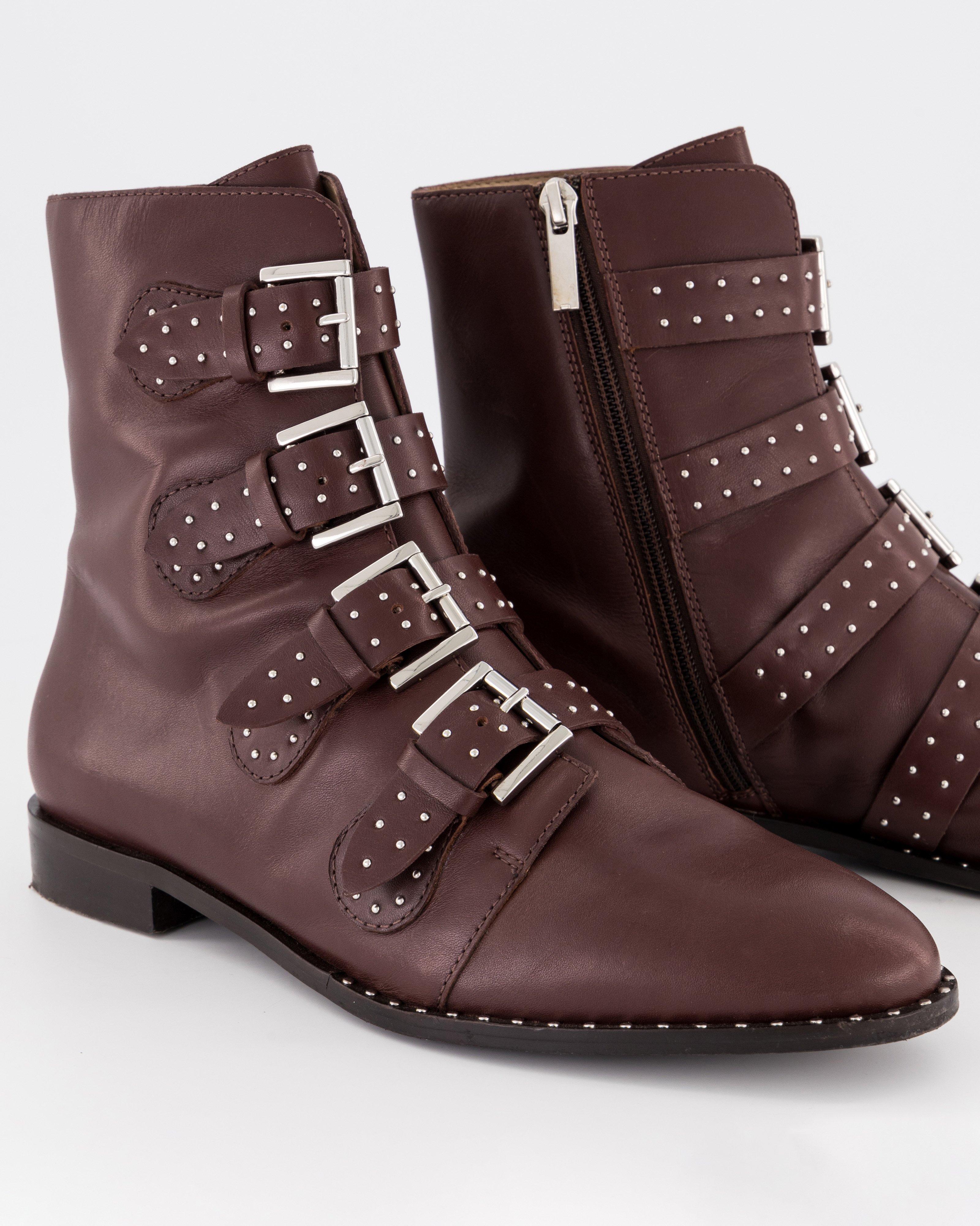 Poetry Natasha Buckled Boot -  chocolate