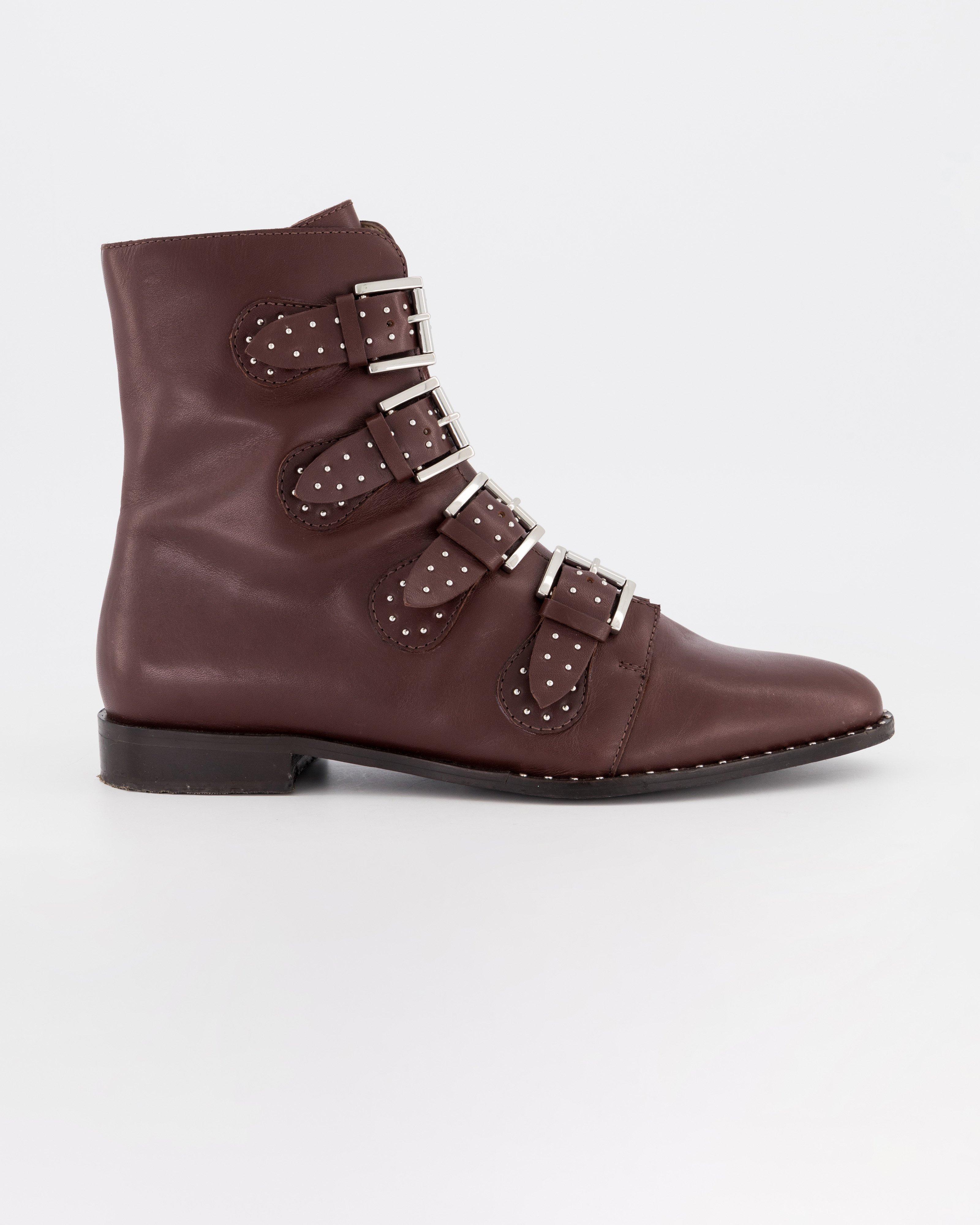 Poetry Natasha Buckled Boot -  chocolate