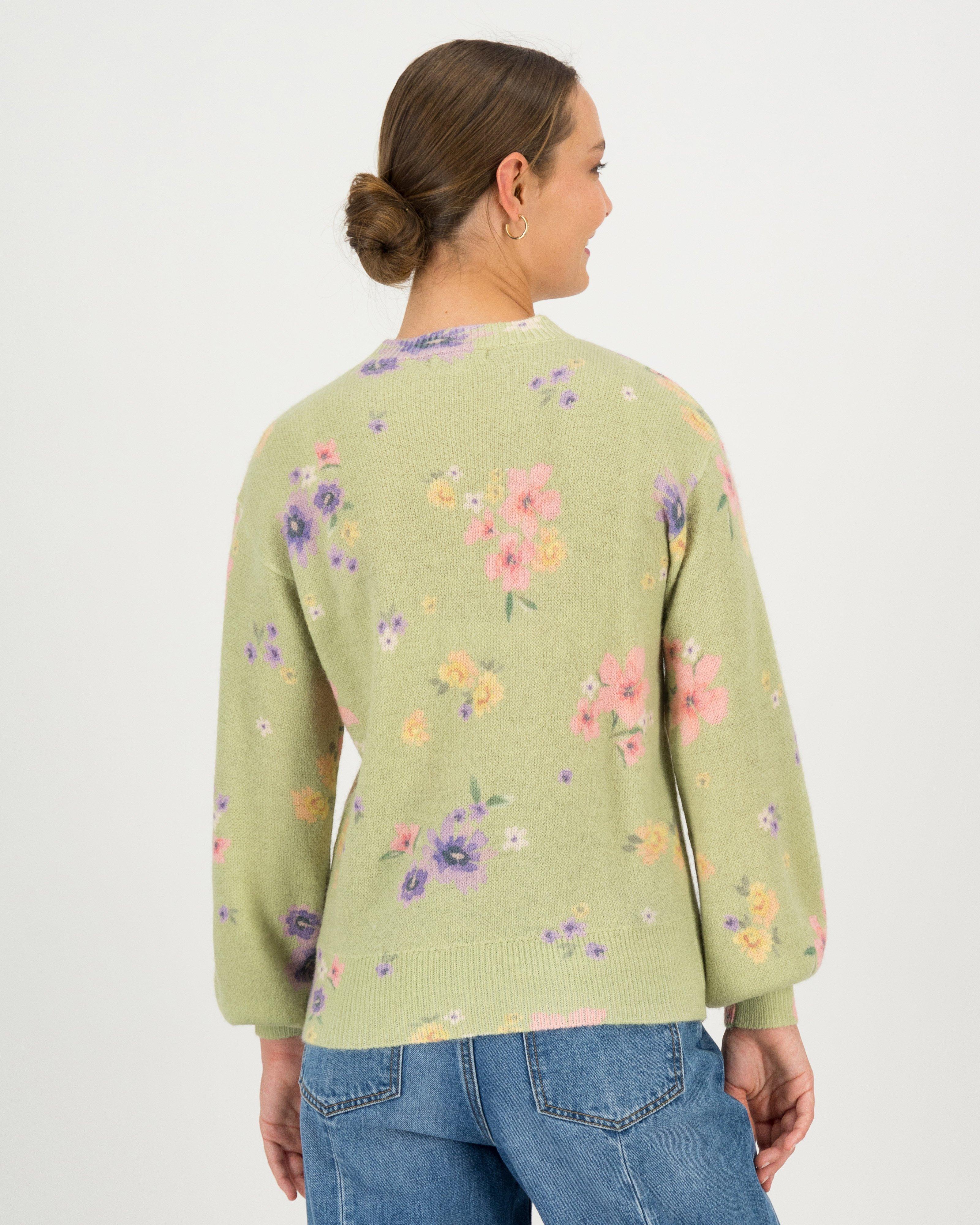 Terri Floral Jumper -  sage