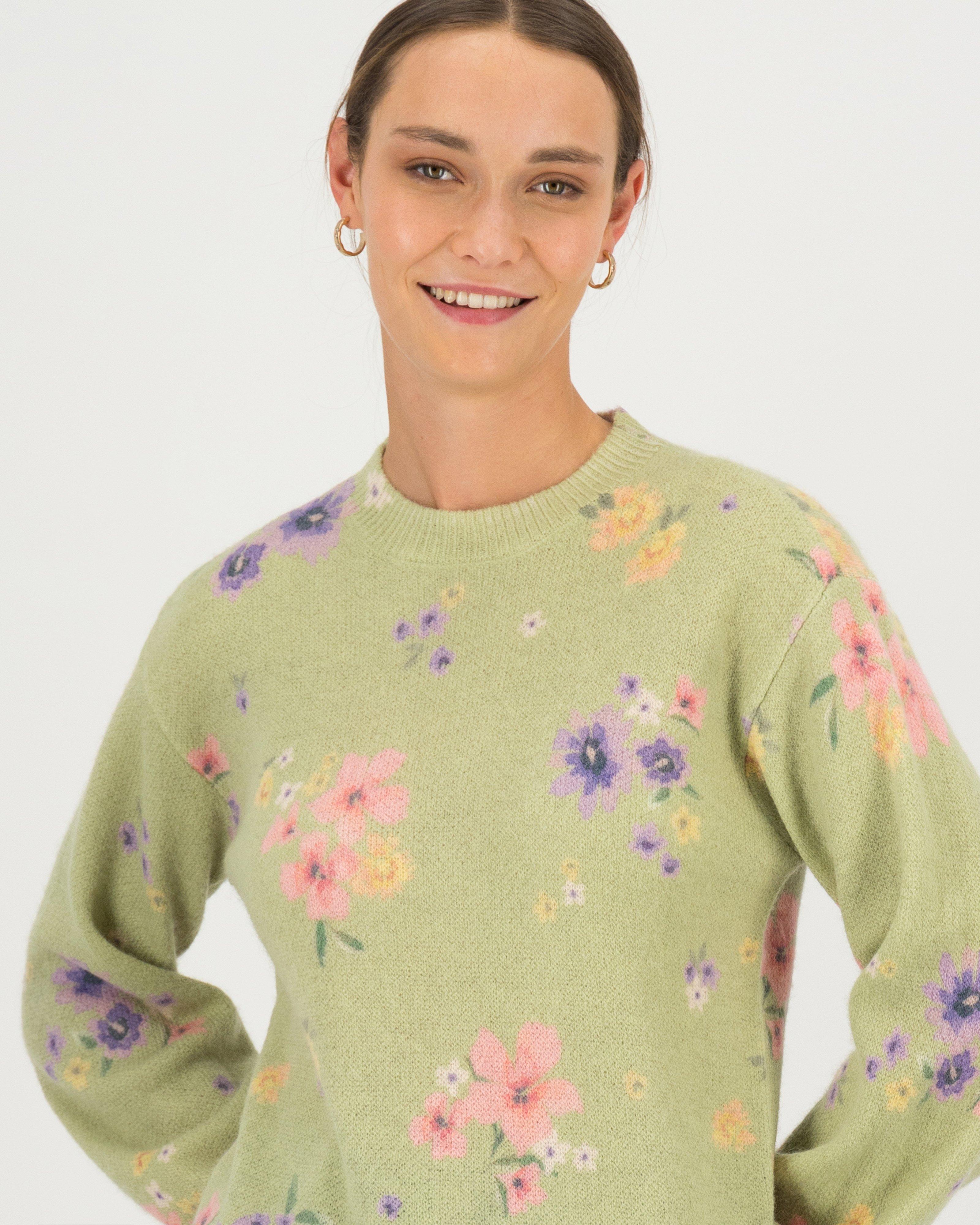 Terri Floral Jumper -  sage