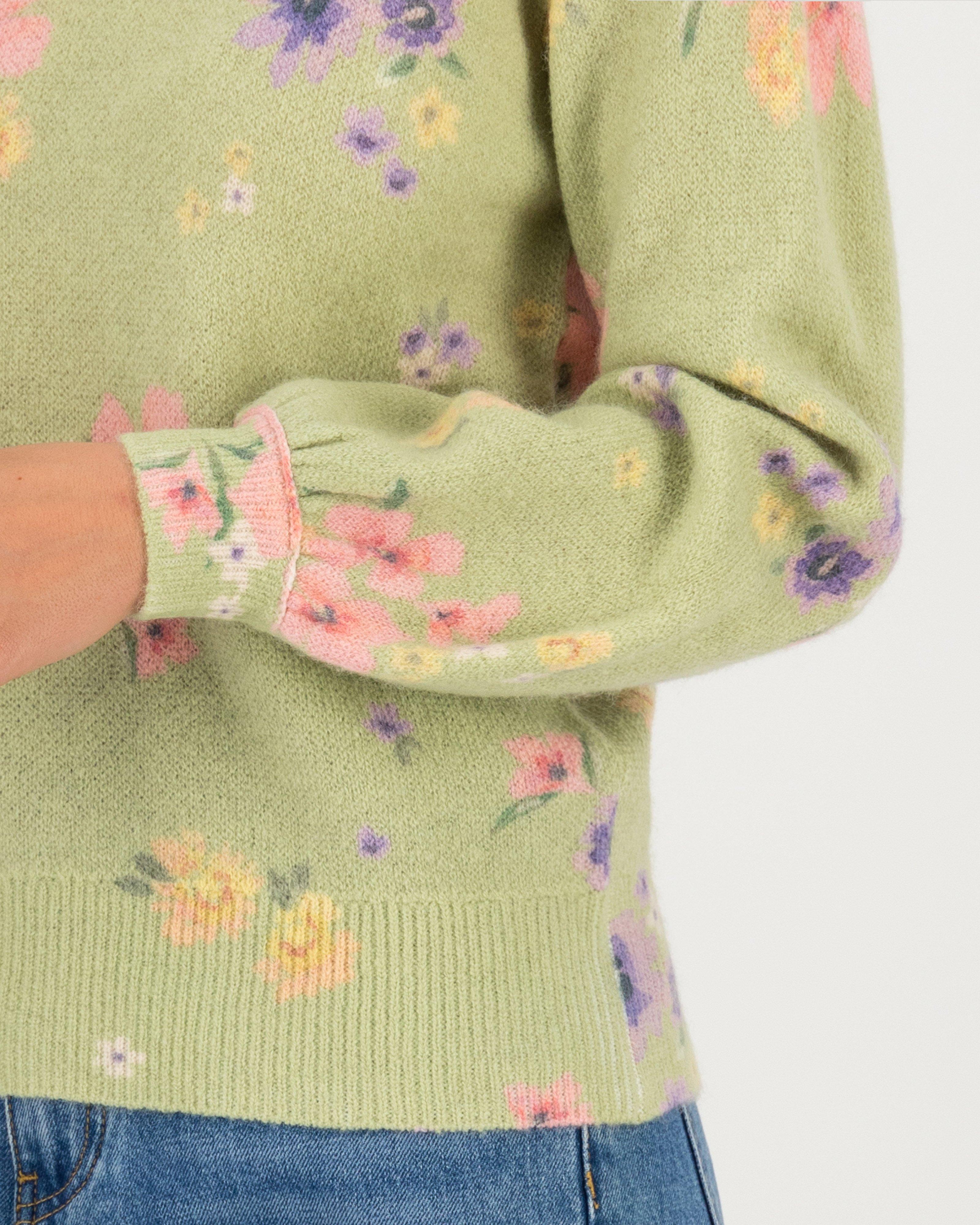 Terri Floral Jumper -  sage