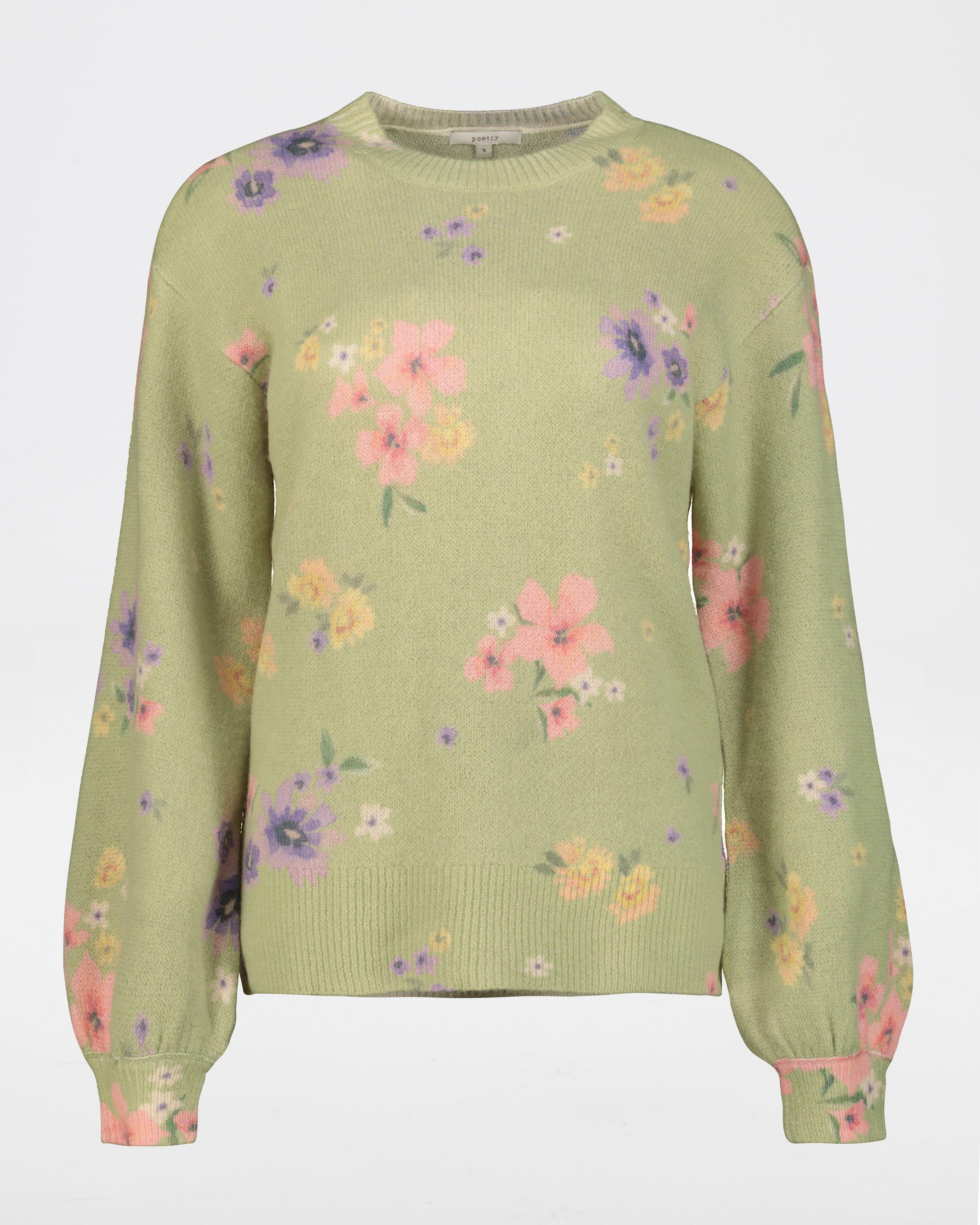 Terri Floral Jumper -  sage