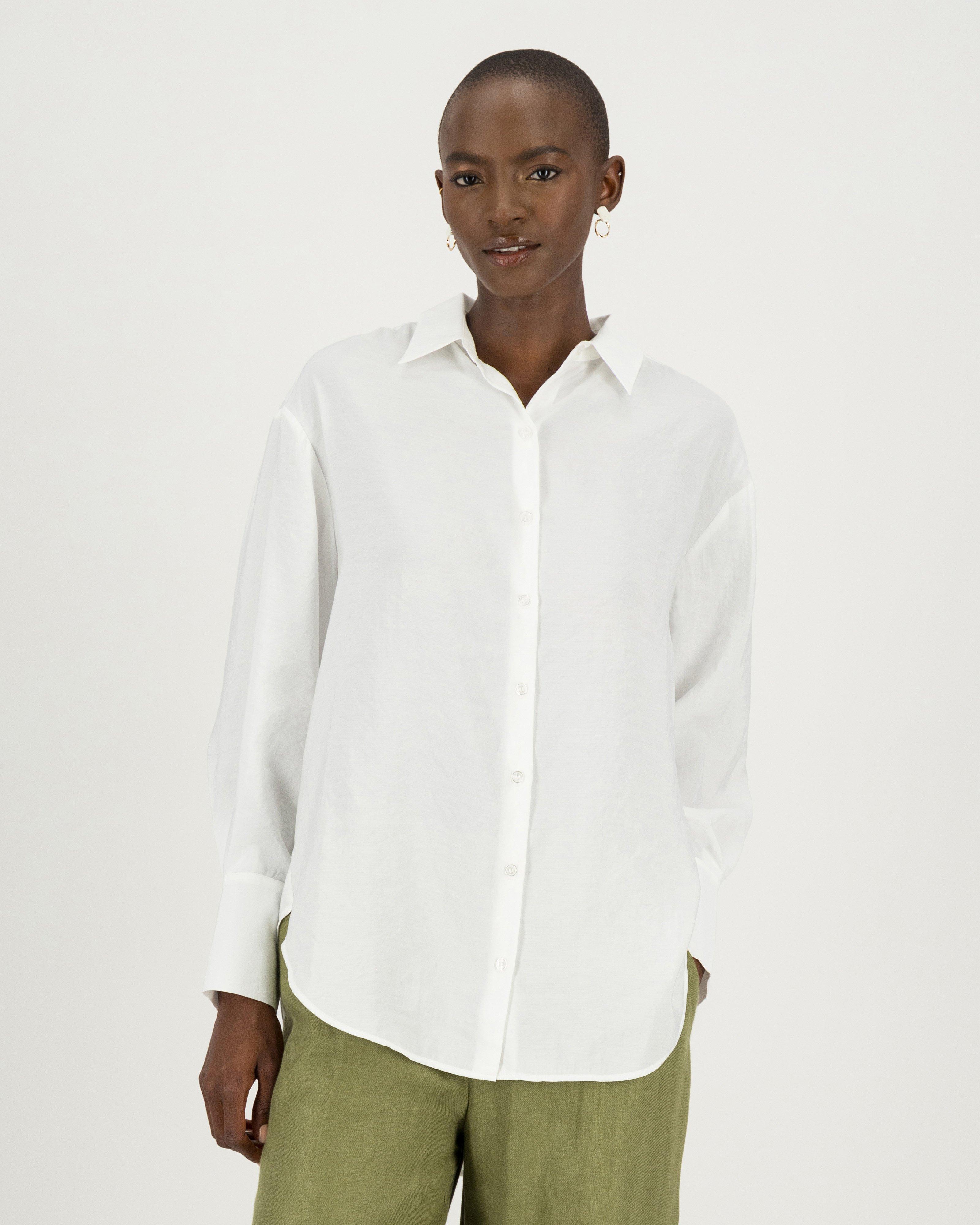 Brooklyn Sheer Shirt -  milk