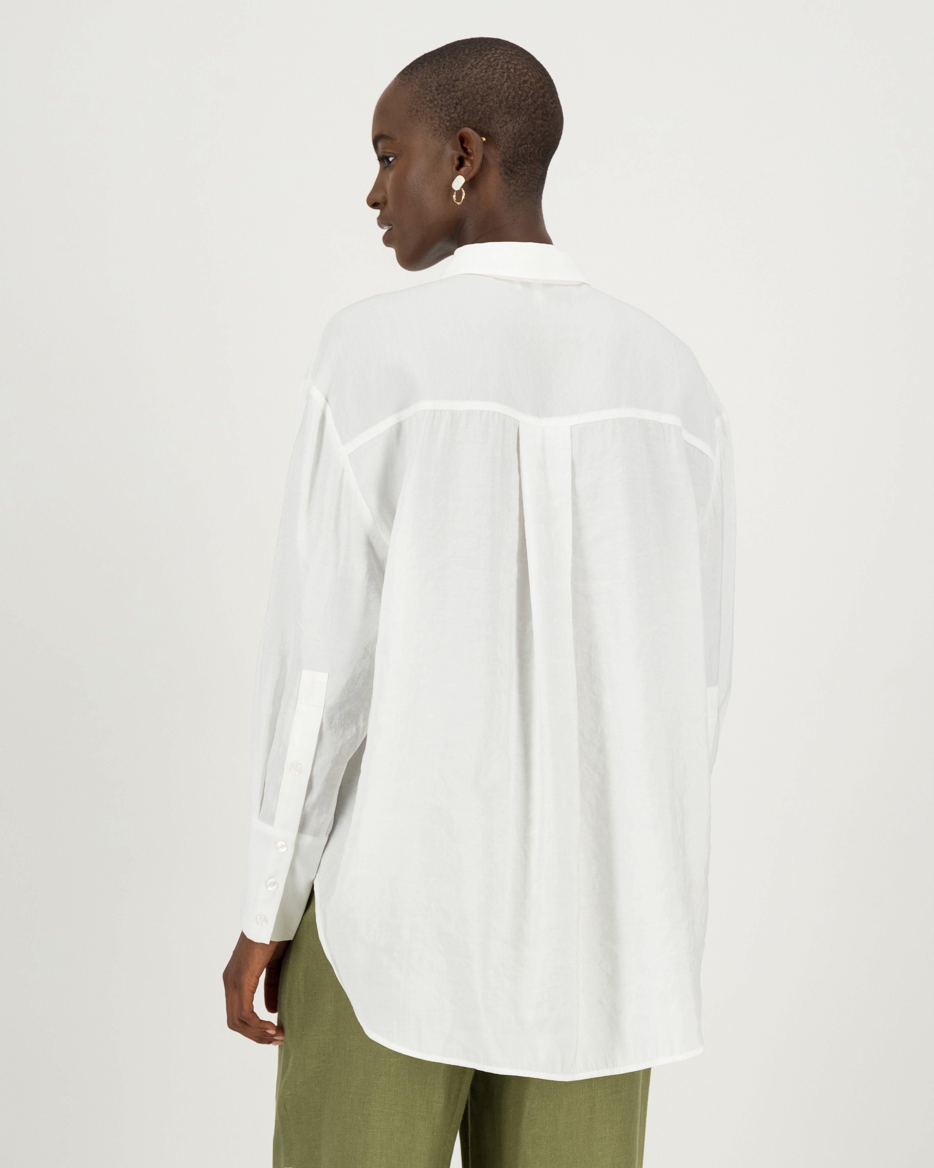 Brooklyn Sheer Shirt -  milk