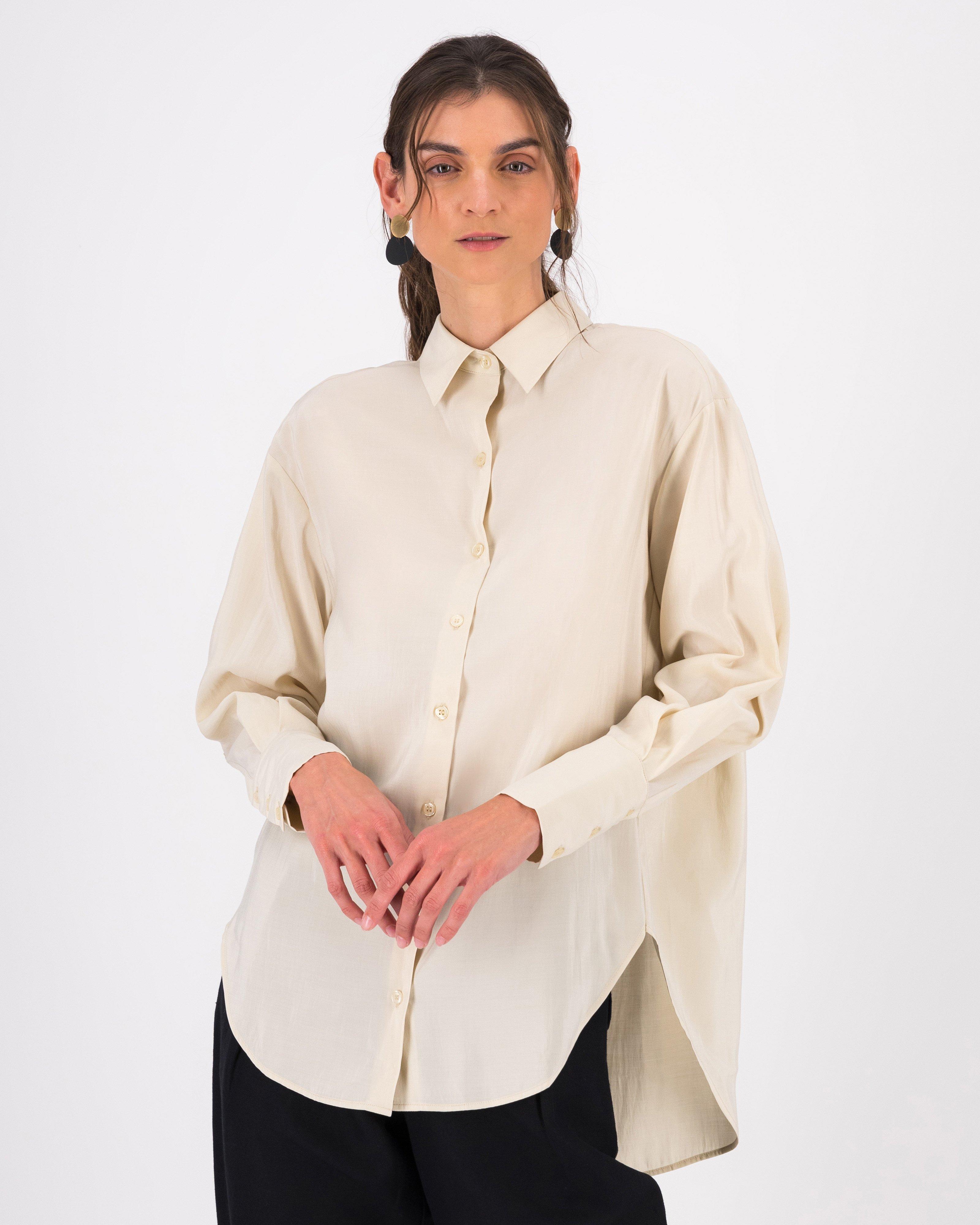 Brooklyn Sheer Shirt -  stone