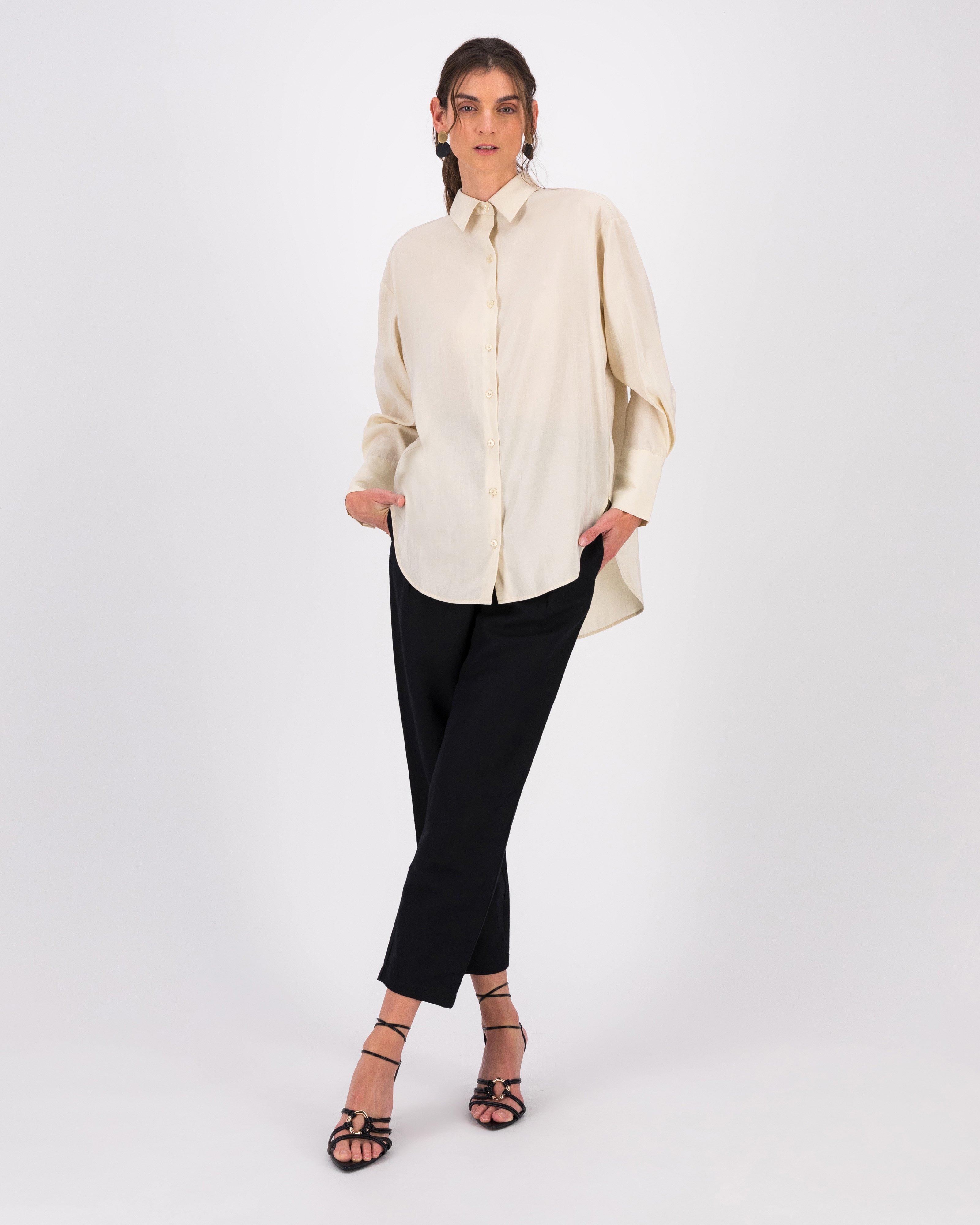 Brooklyn Sheer Shirt -  stone