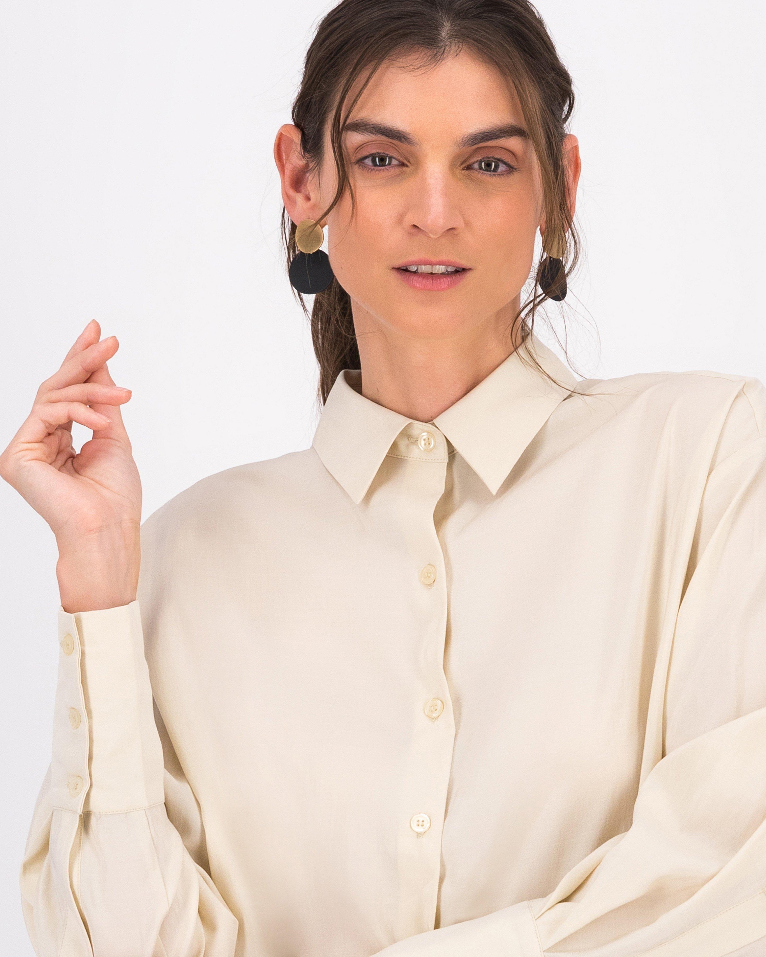 Brooklyn Sheer Shirt -  stone