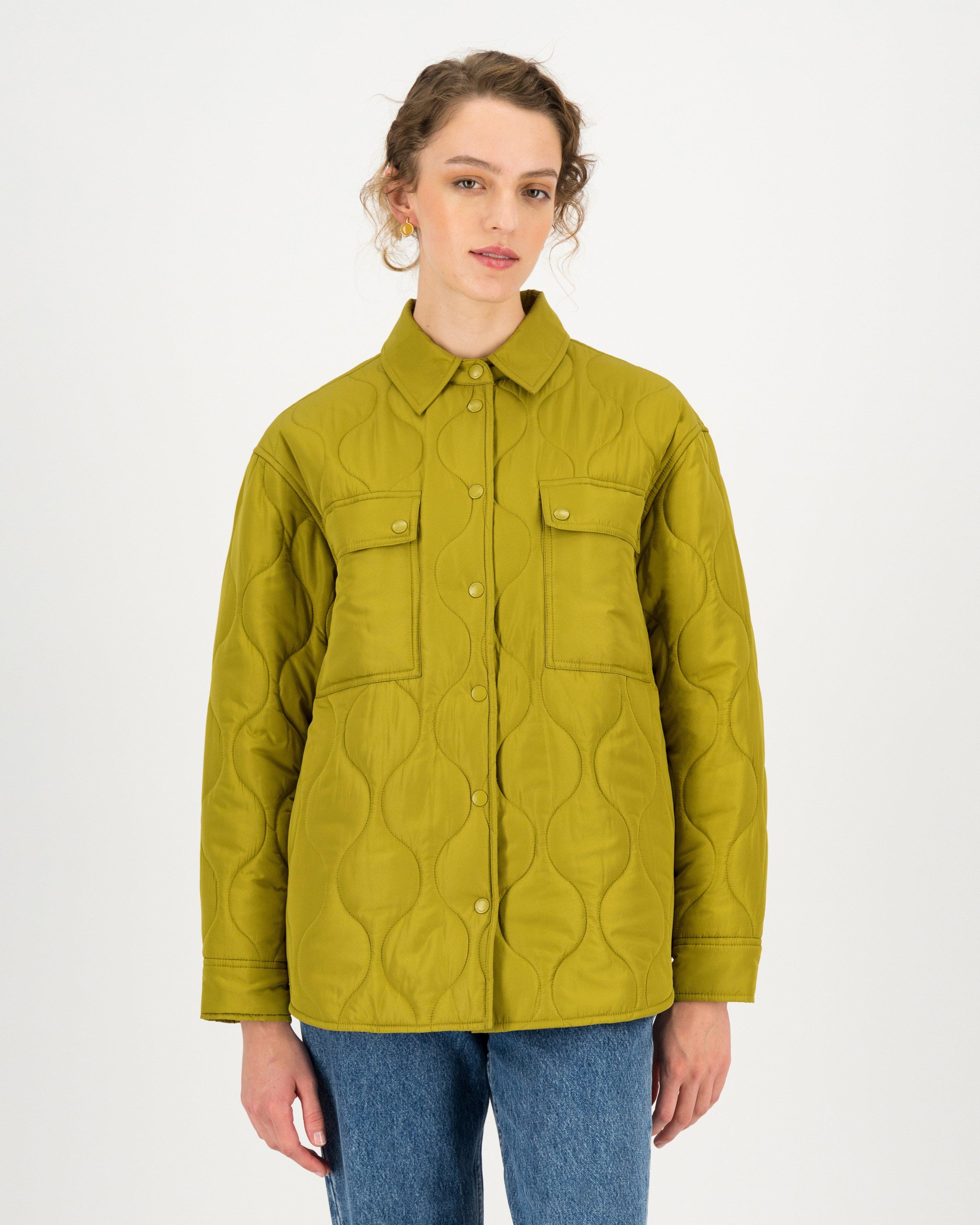 Sonia Quilted Shacket -  green