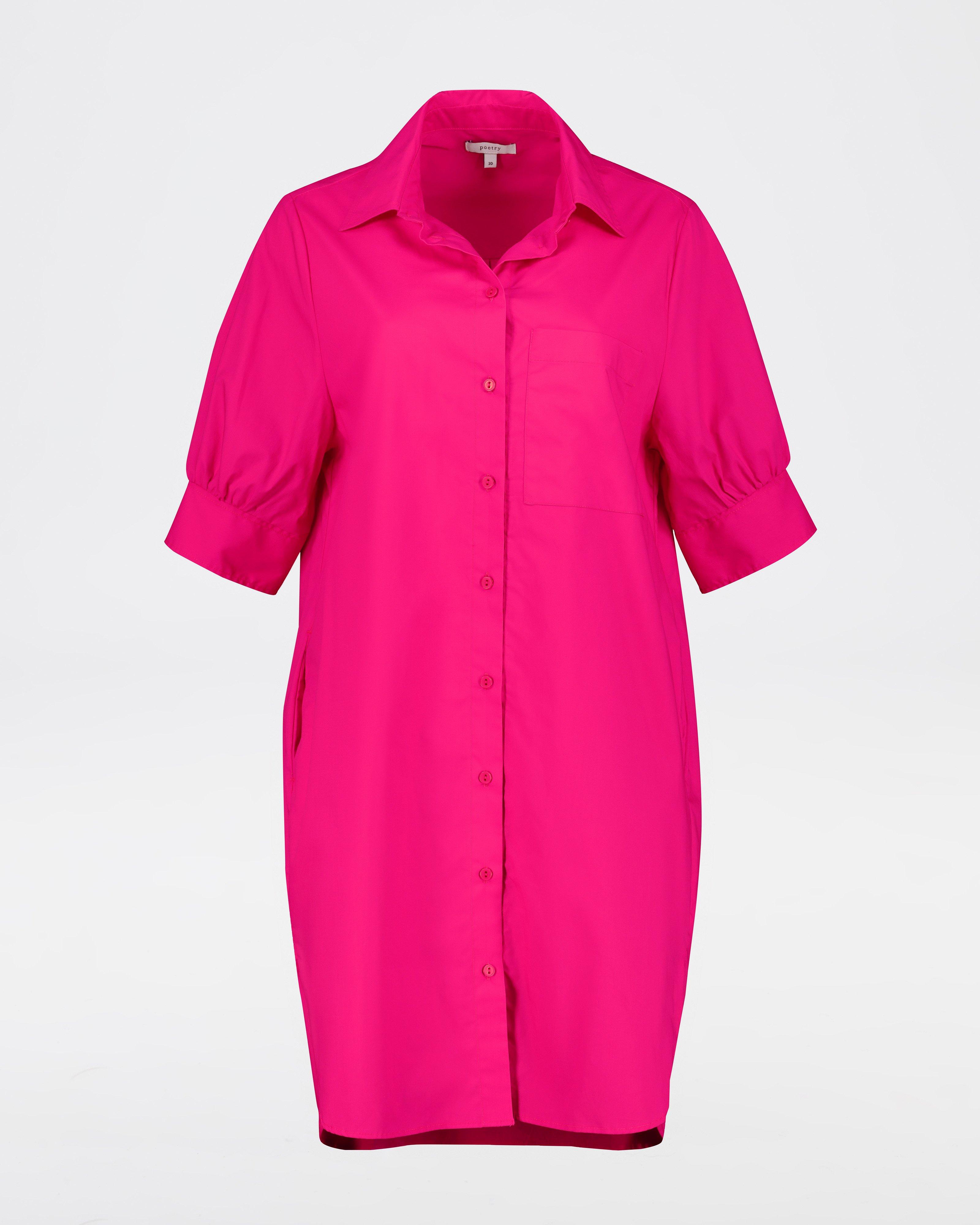 Poetry Opal Shirt Dress -  pink