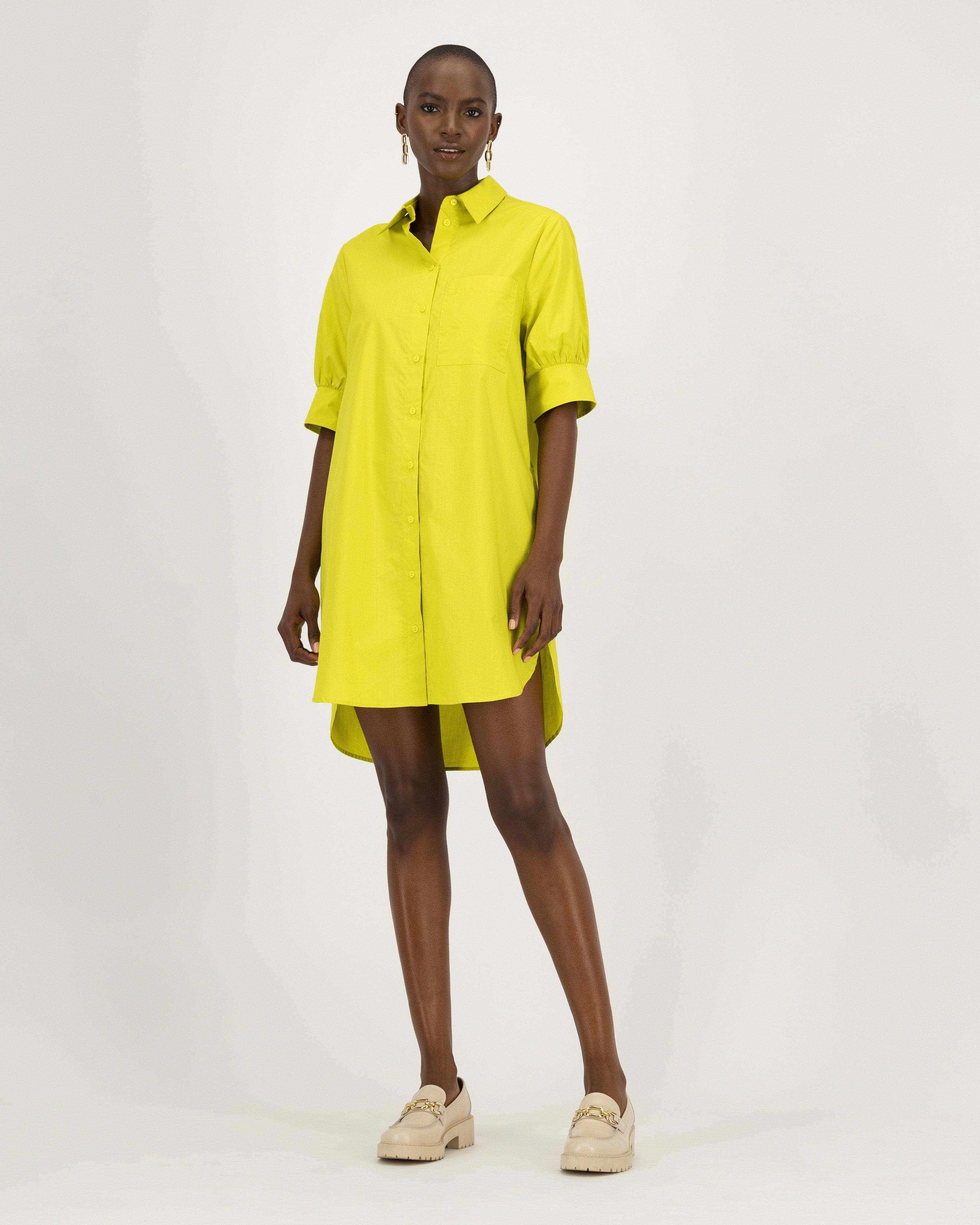 Poetry Opal Shirt Dress -  yellow